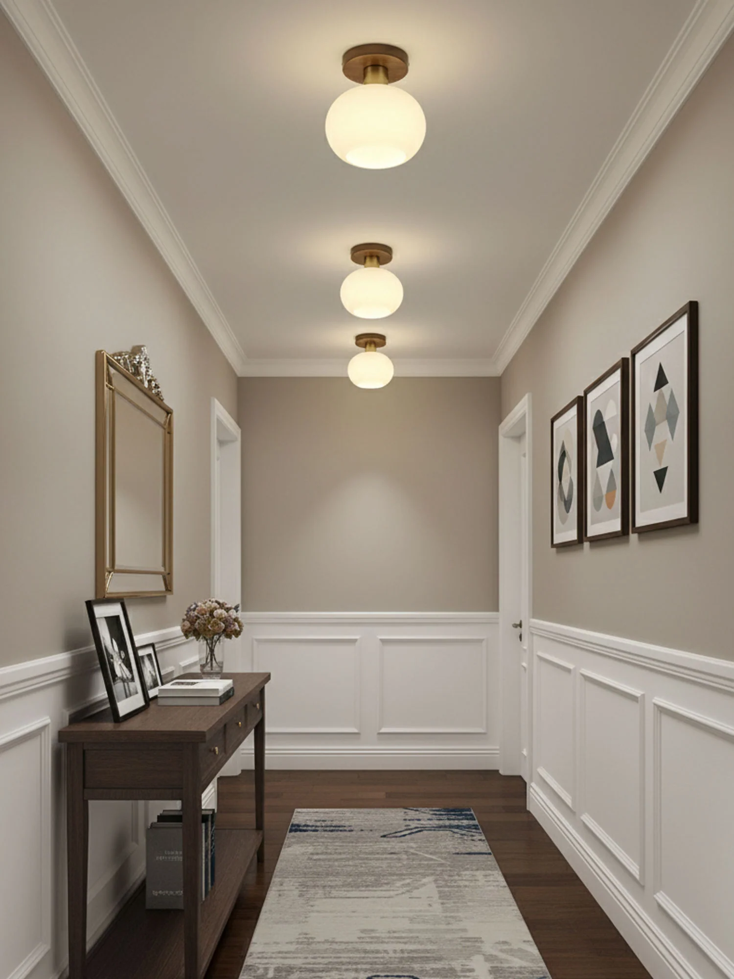 White Shell Ceiling Lamp - Image 3