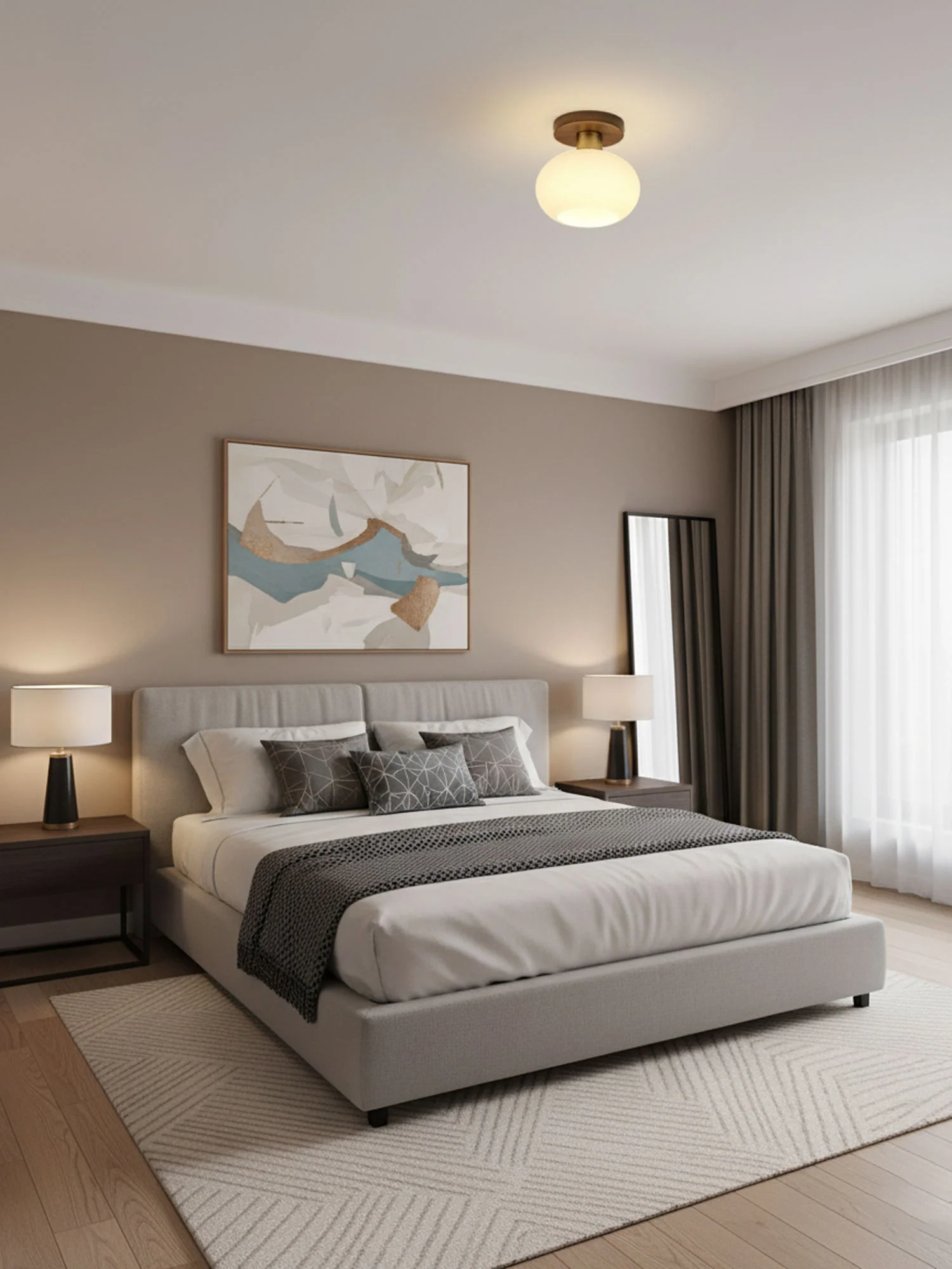 White Shell Ceiling Lamp - Image 4