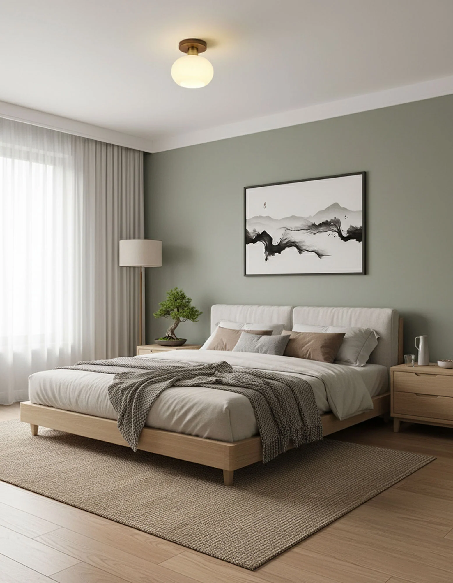 White Shell Ceiling Lamp - Image 5
