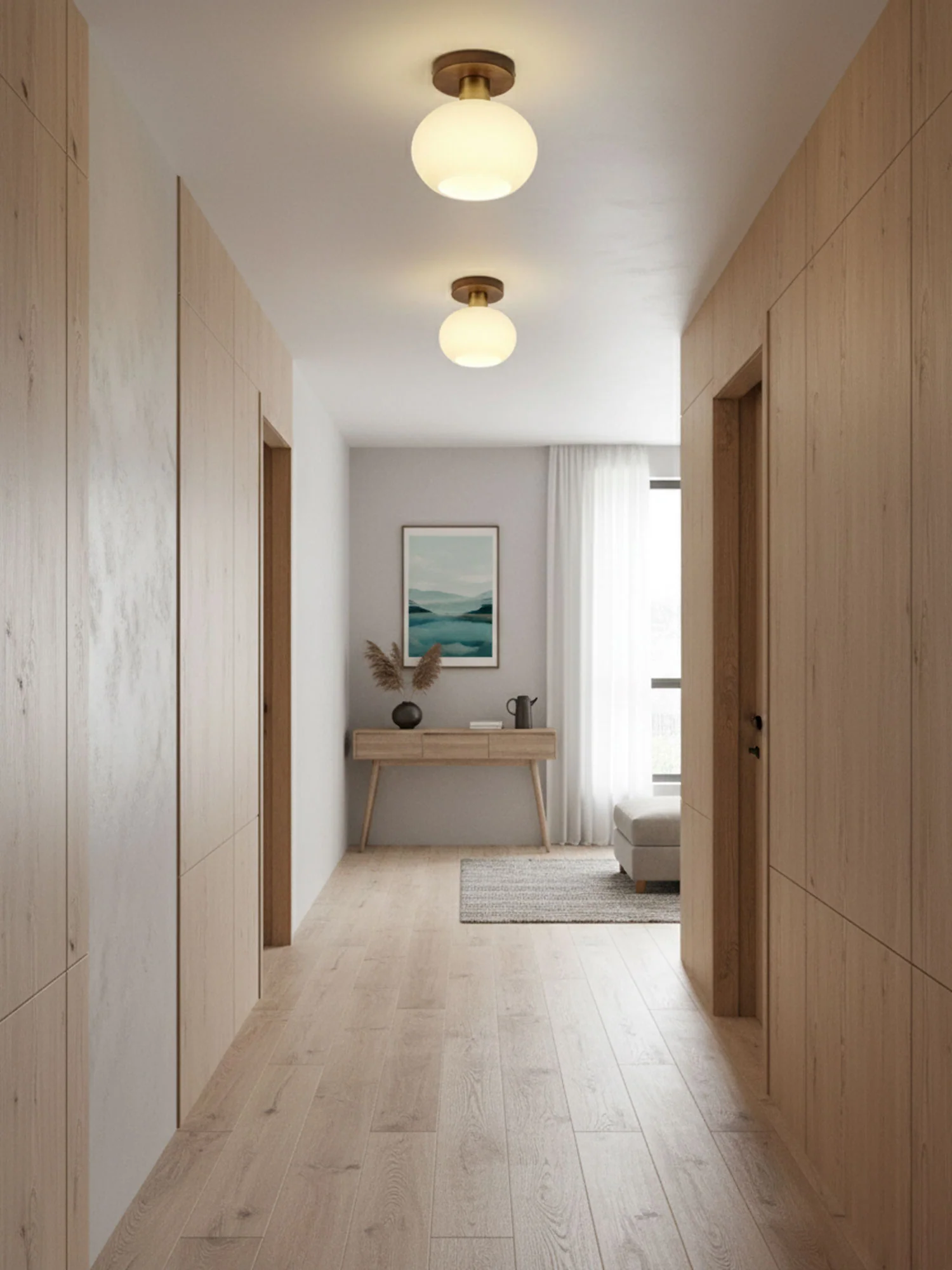 White Shell Ceiling Lamp - Image 7