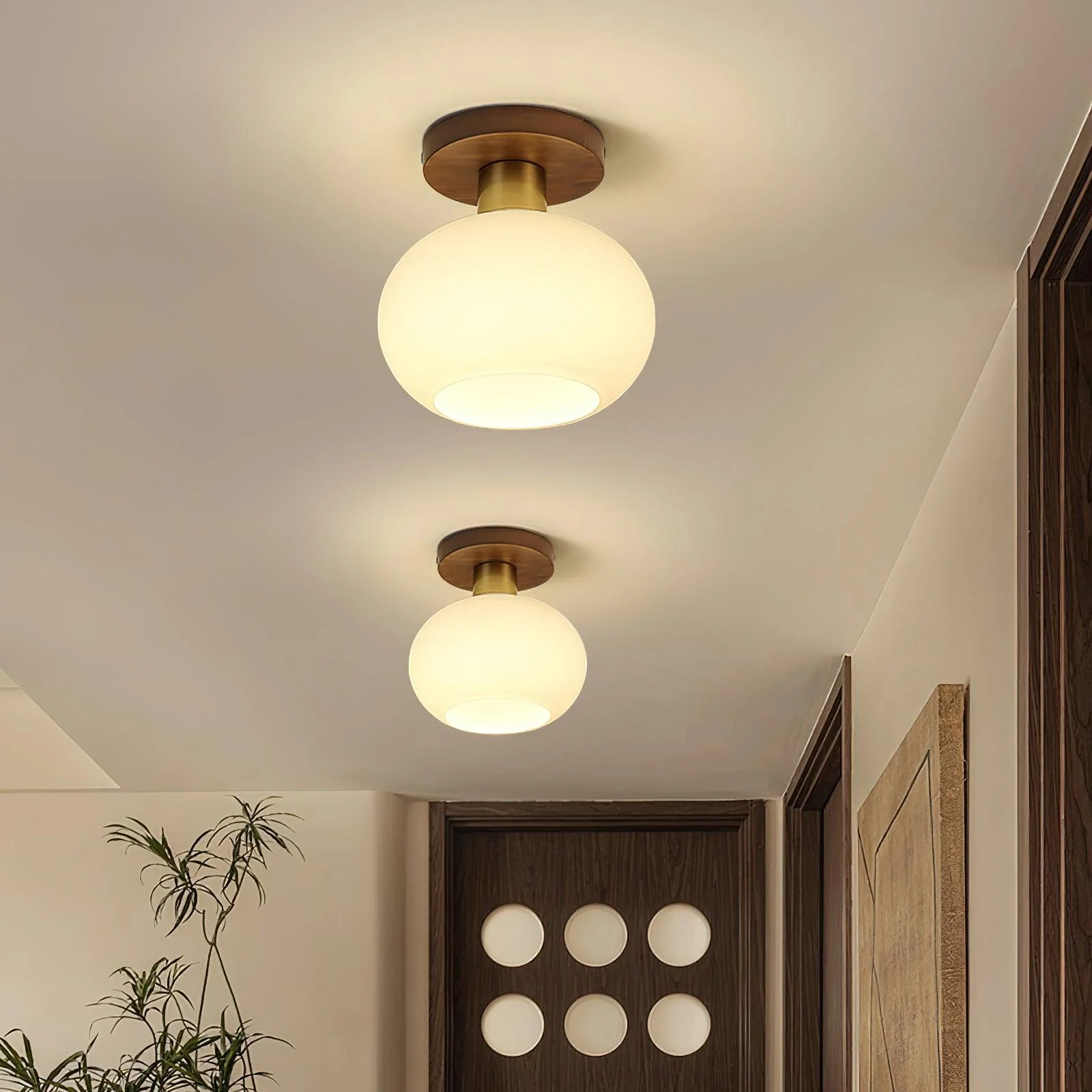 White Shell Ceiling Lamp - Image 8
