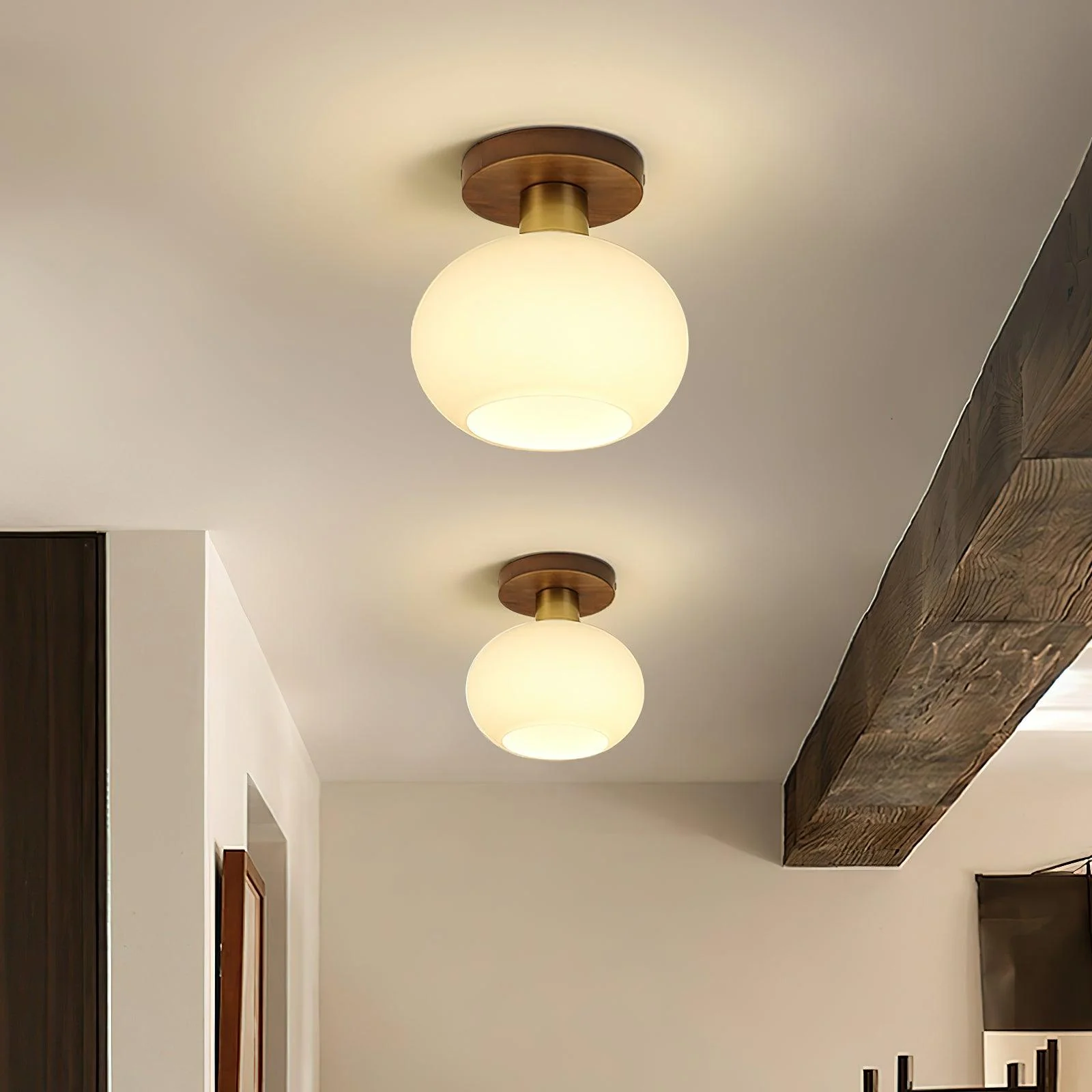 White Shell Ceiling Lamp - Image 9