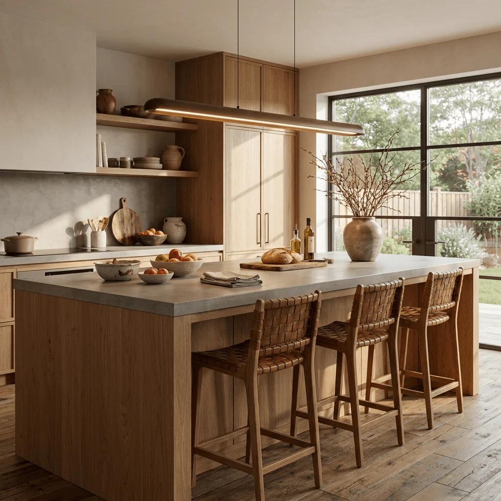 Wide Wood Linear Pendant Light - Image 5