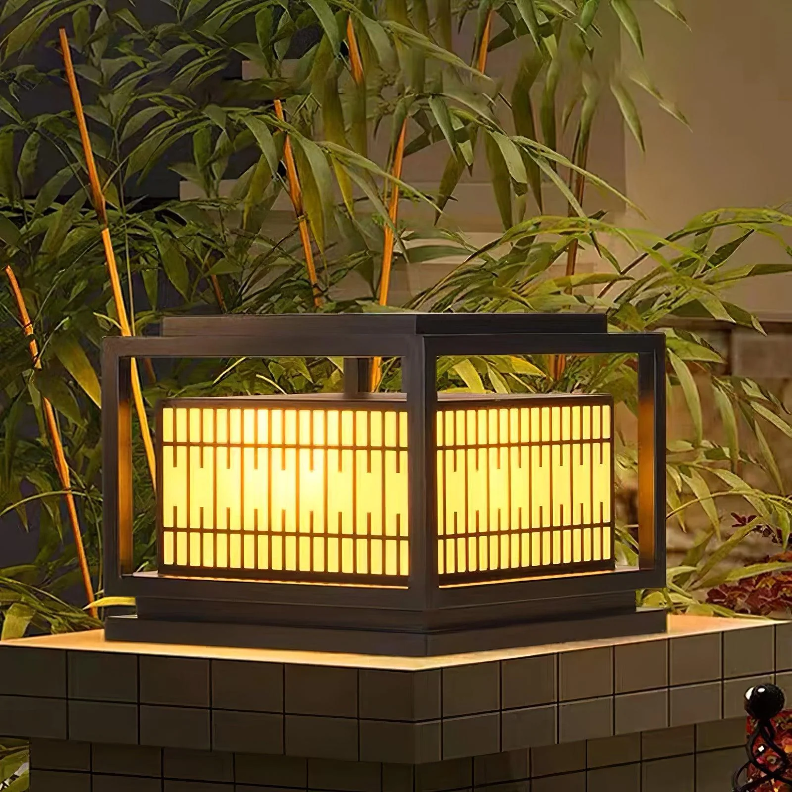 Window Grille Outdoor Post Light - Image 19