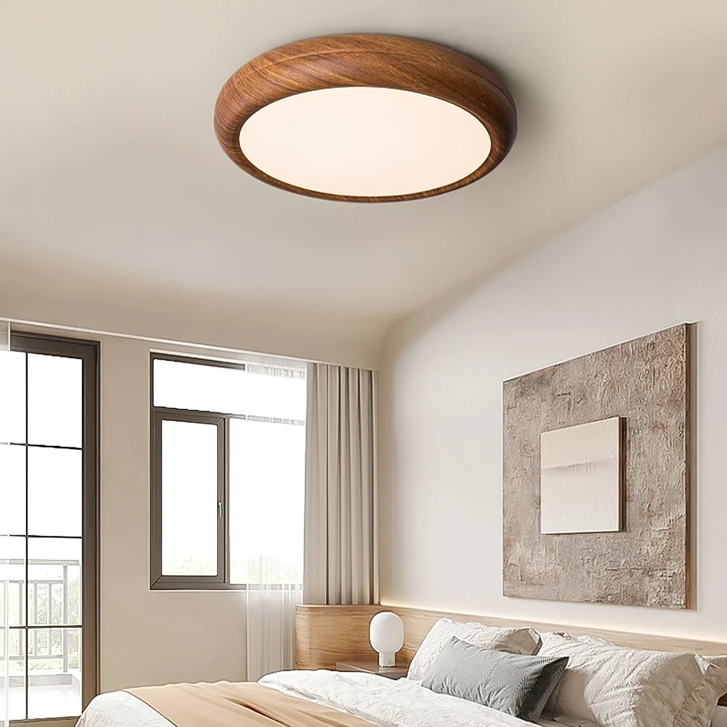 Wood Grain Round Ceiling Lamp - Image 20