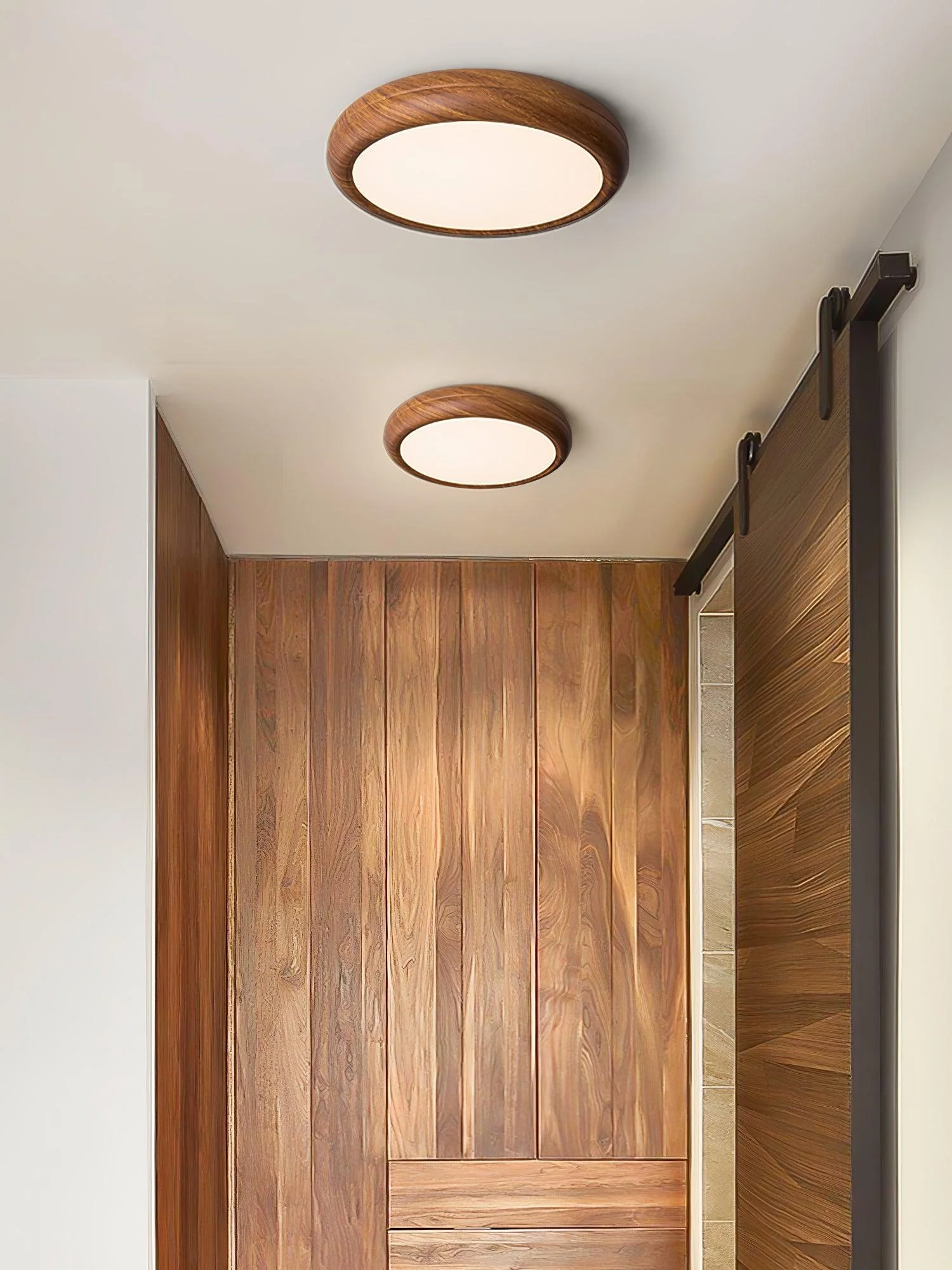 Wood Grain Round Ceiling Lamp - Image 21