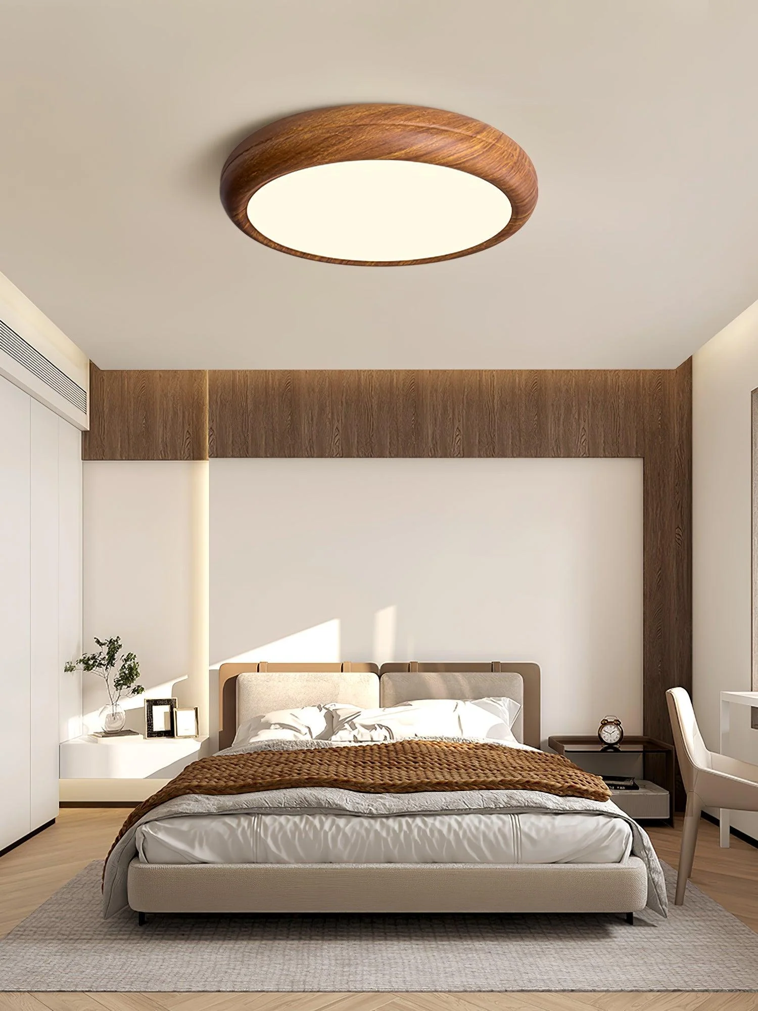 Wood Grain Round Ceiling Lamp - Image 28
