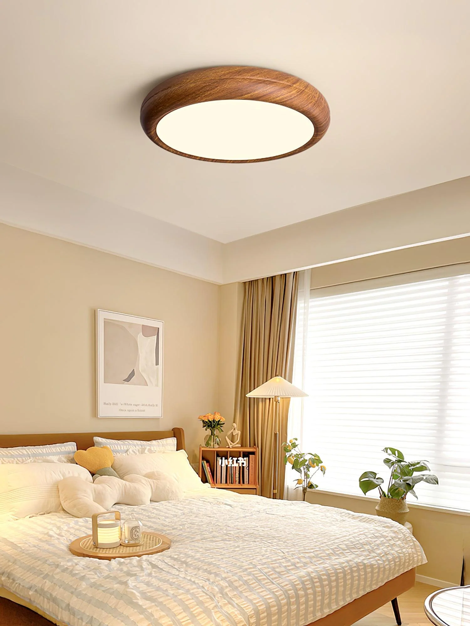 Wood Grain Round Ceiling Lamp - Image 29
