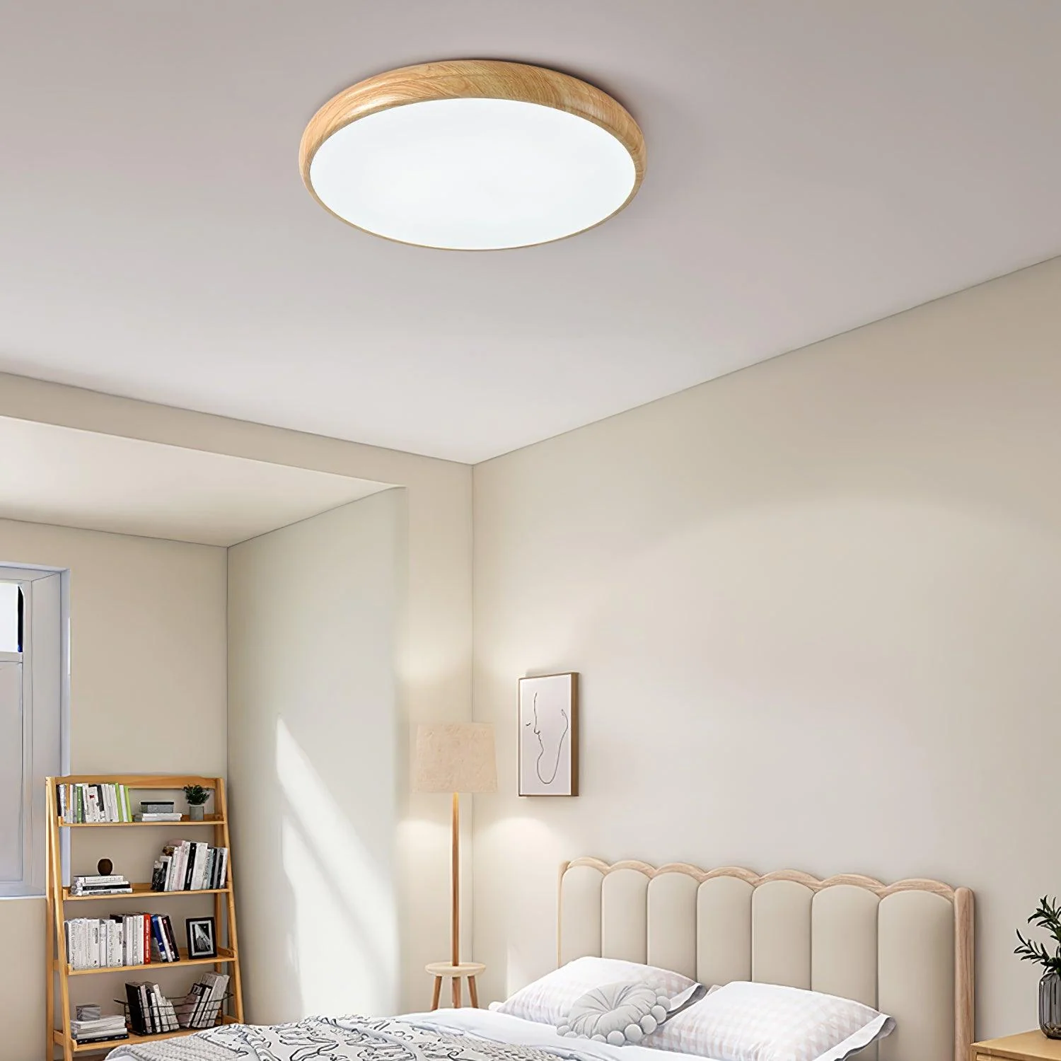 Wood Grain Round Ceiling Lamp - Image 37