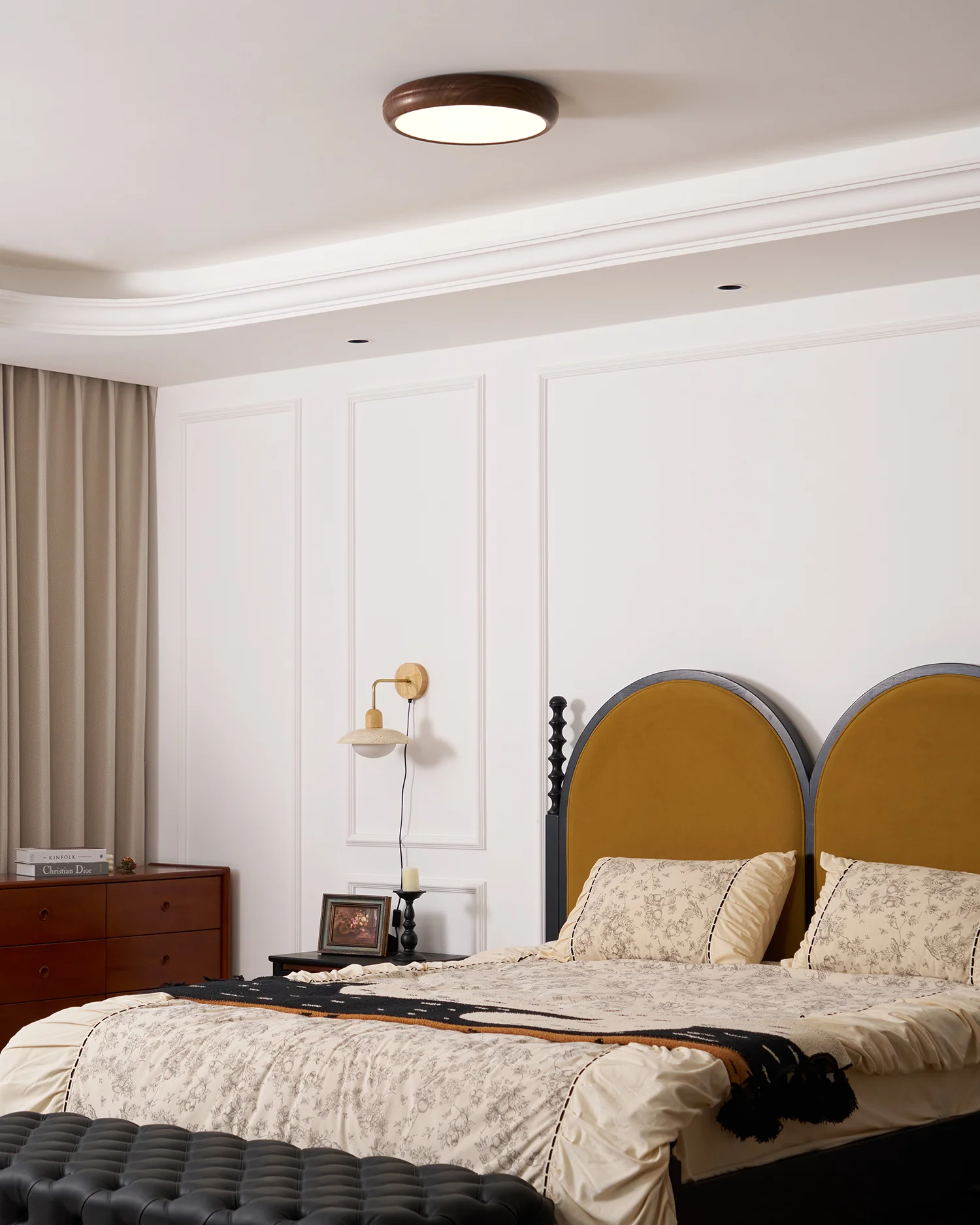 Wood Grain Round Ceiling Lamp - Image 55