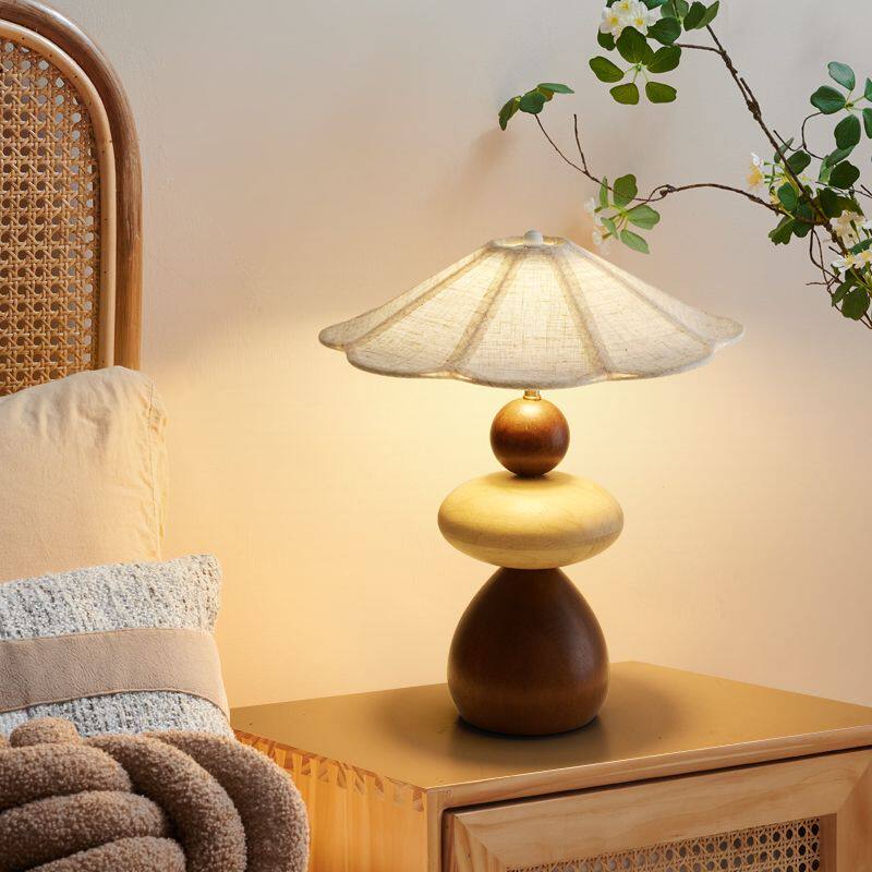 Wood Pebble Table Lamp - Image 4