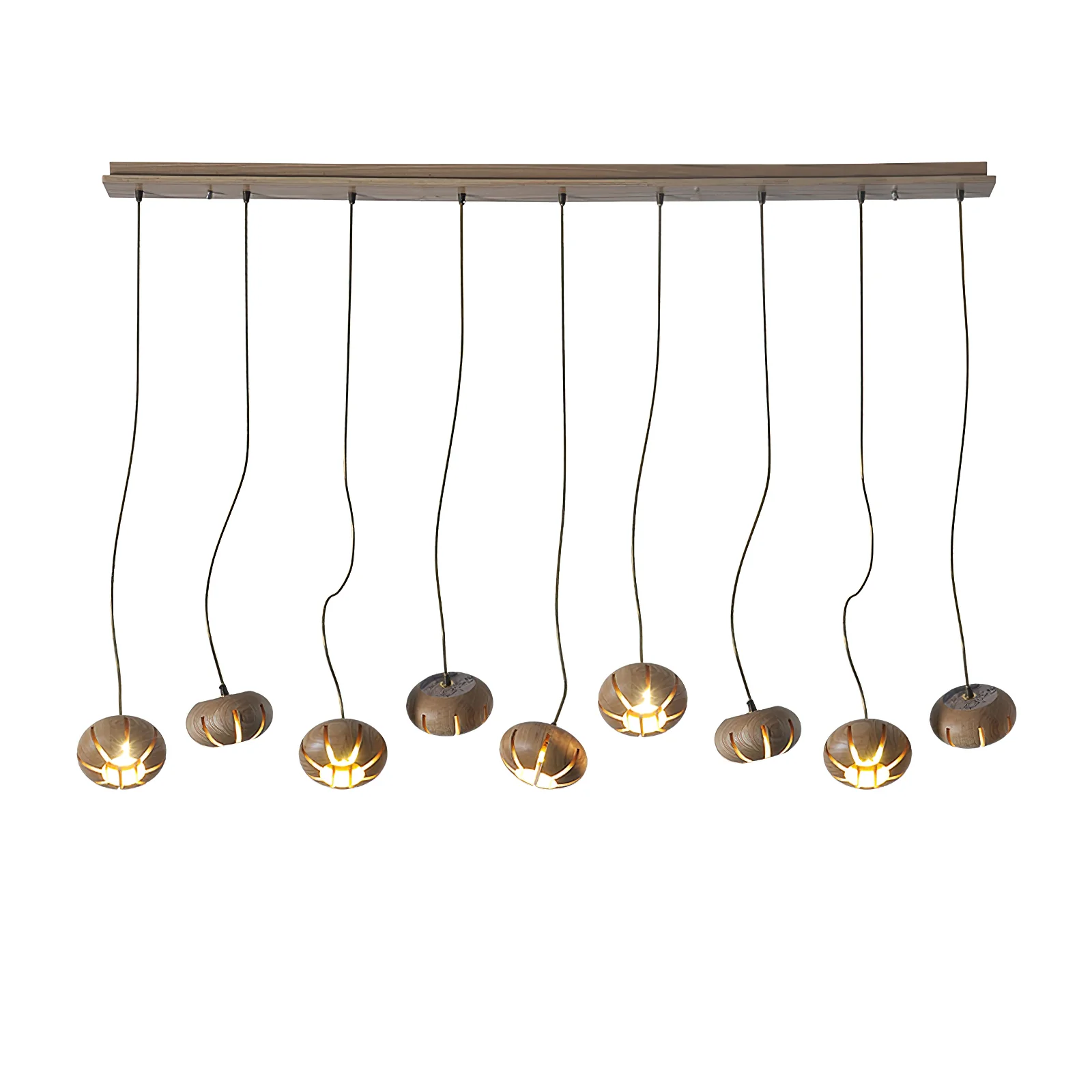 Wood Pumpkin Cluster Chandelier - Image 26