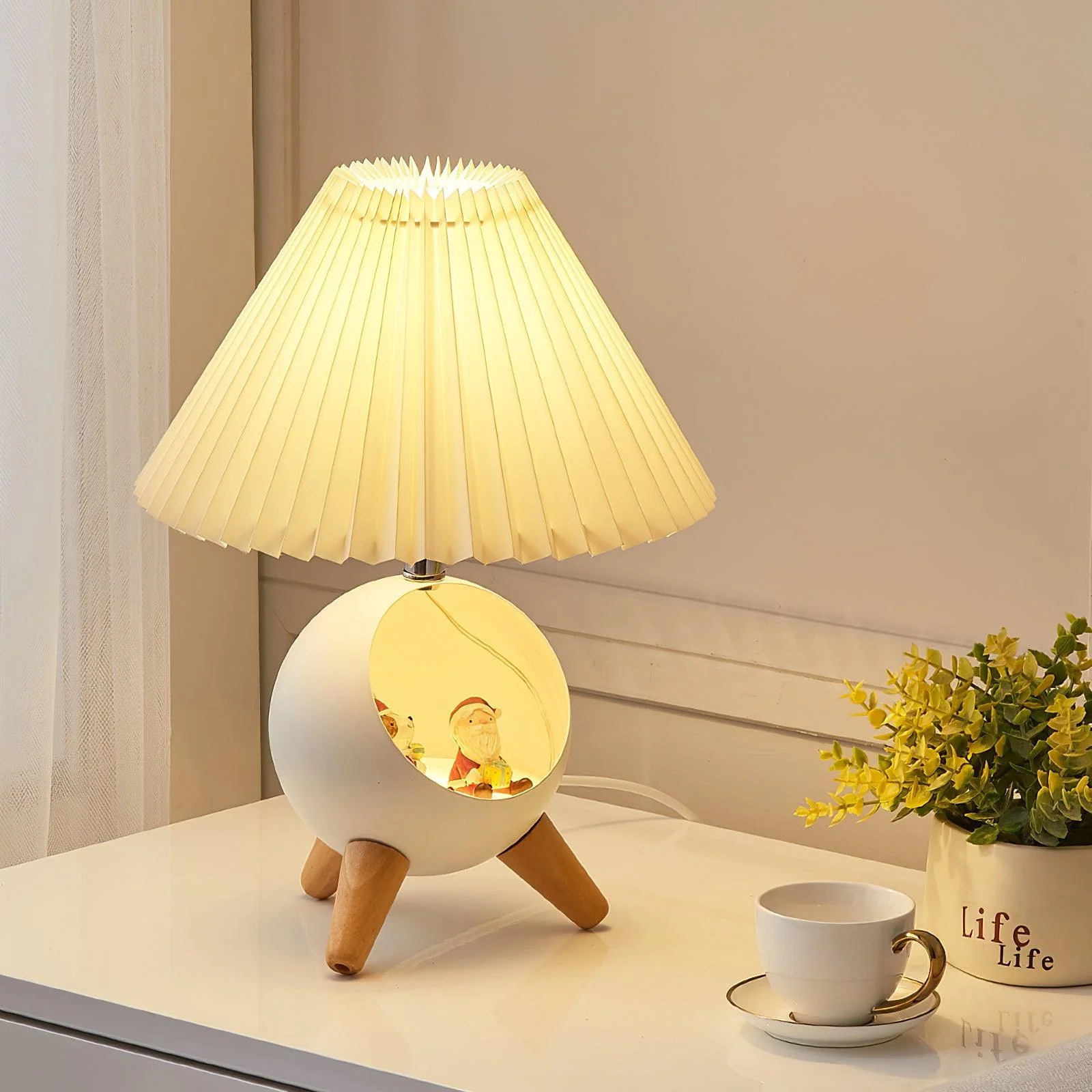 Wood Small Table Lamp - Image 3
