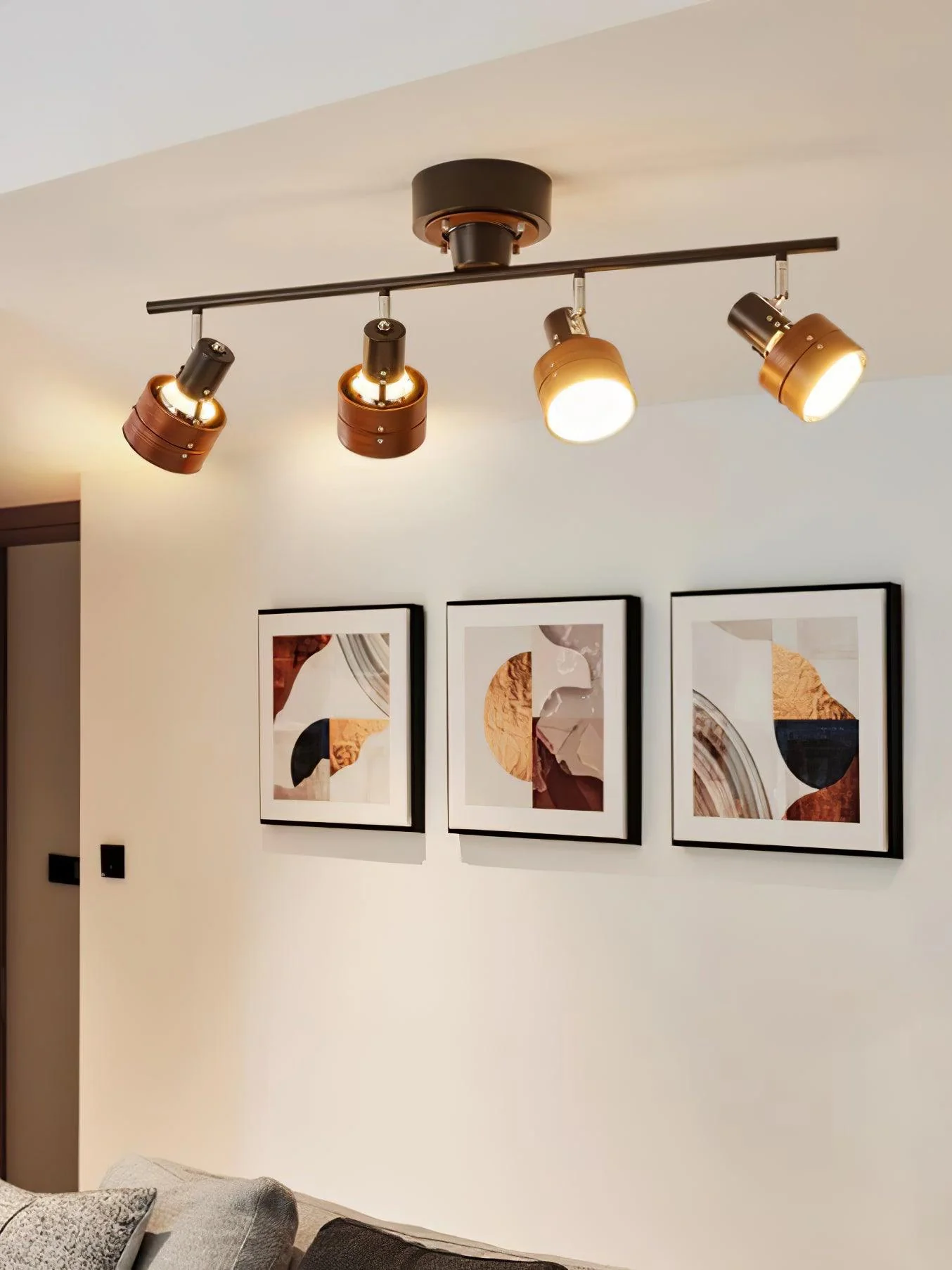 Wooden Adjustable Spot Ceiling Lamp - Image 15