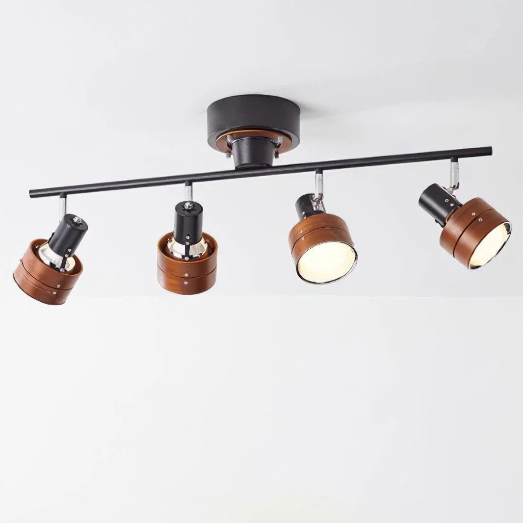 Wooden Adjustable Spot Ceiling Lamp - Image 21