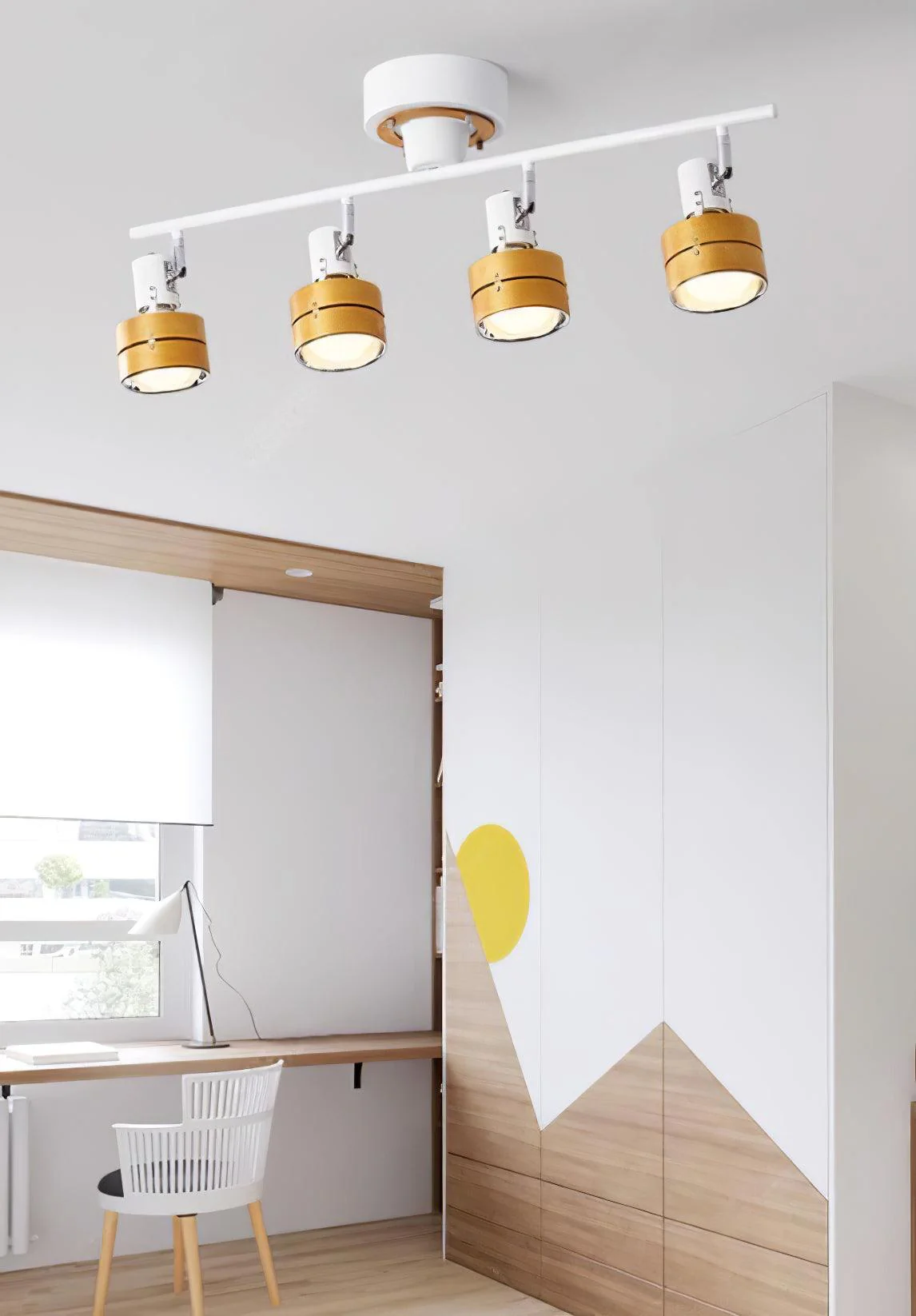 Wooden Adjustable Spot Ceiling Lamp - Image 23