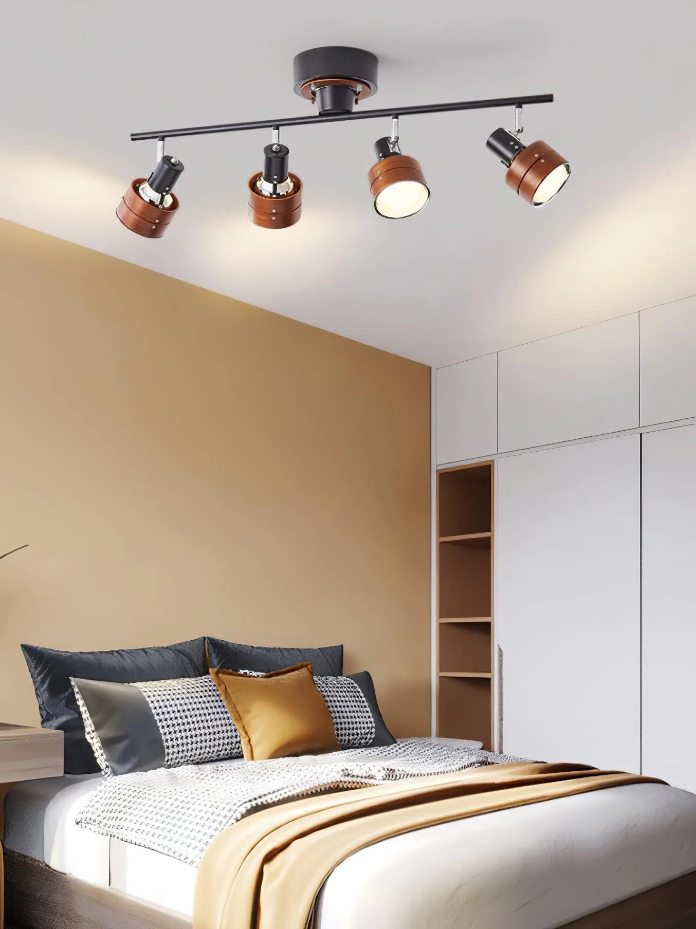 Wooden Adjustable Spot Ceiling Lamp - Image 24