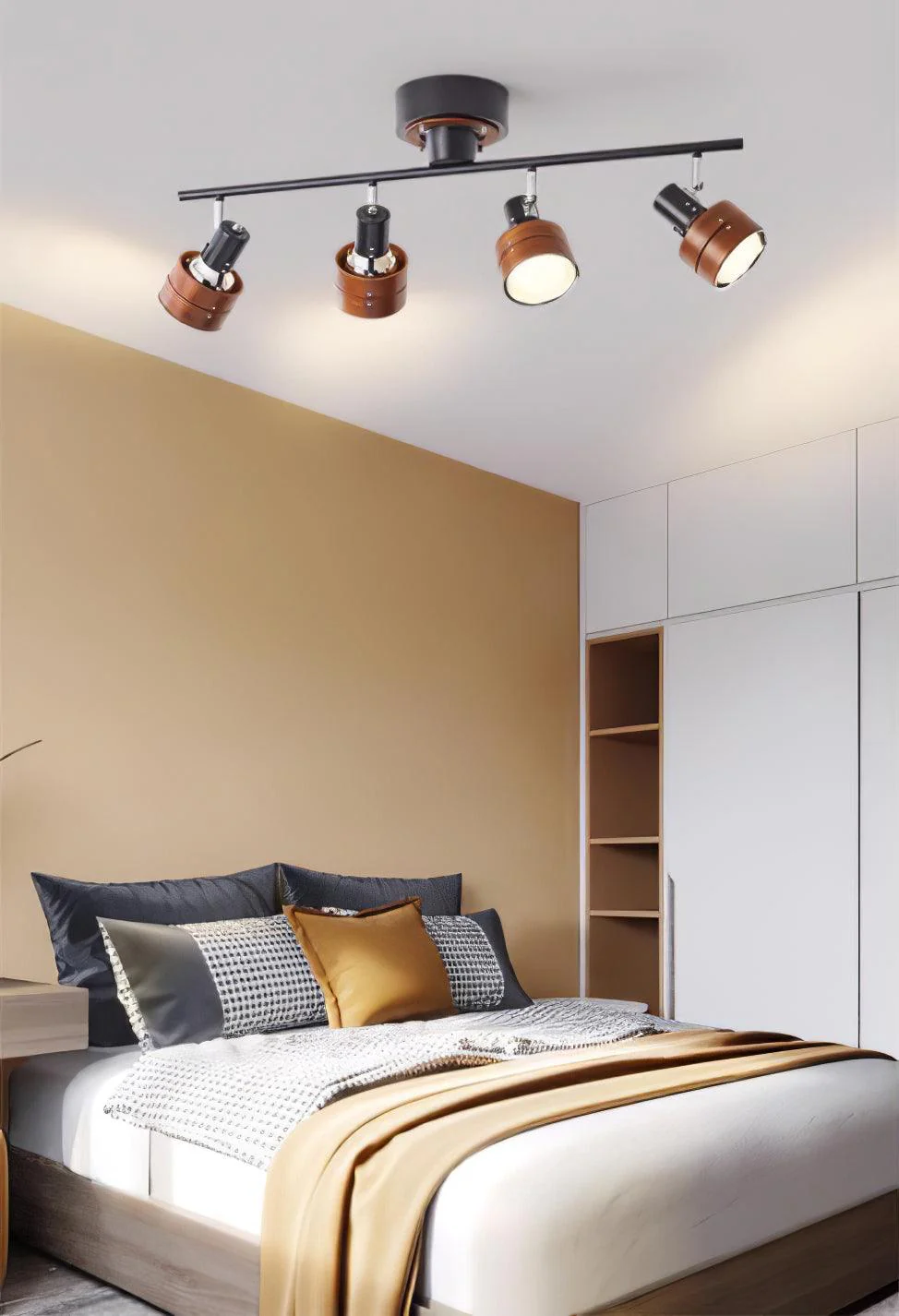 Wooden Adjustable Spot Ceiling Lamp - Image 28