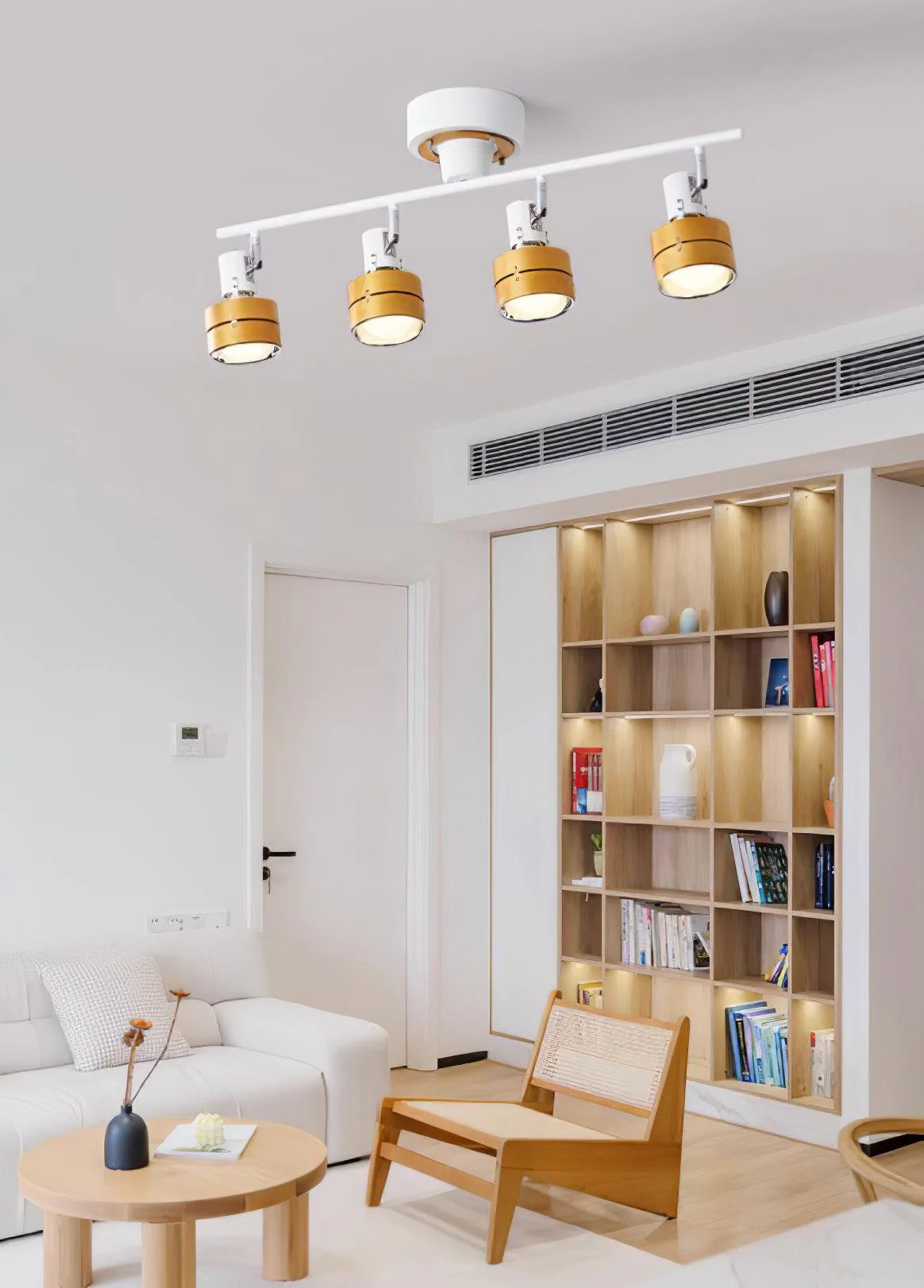 Wooden Adjustable Spot Ceiling Lamp - Image 29