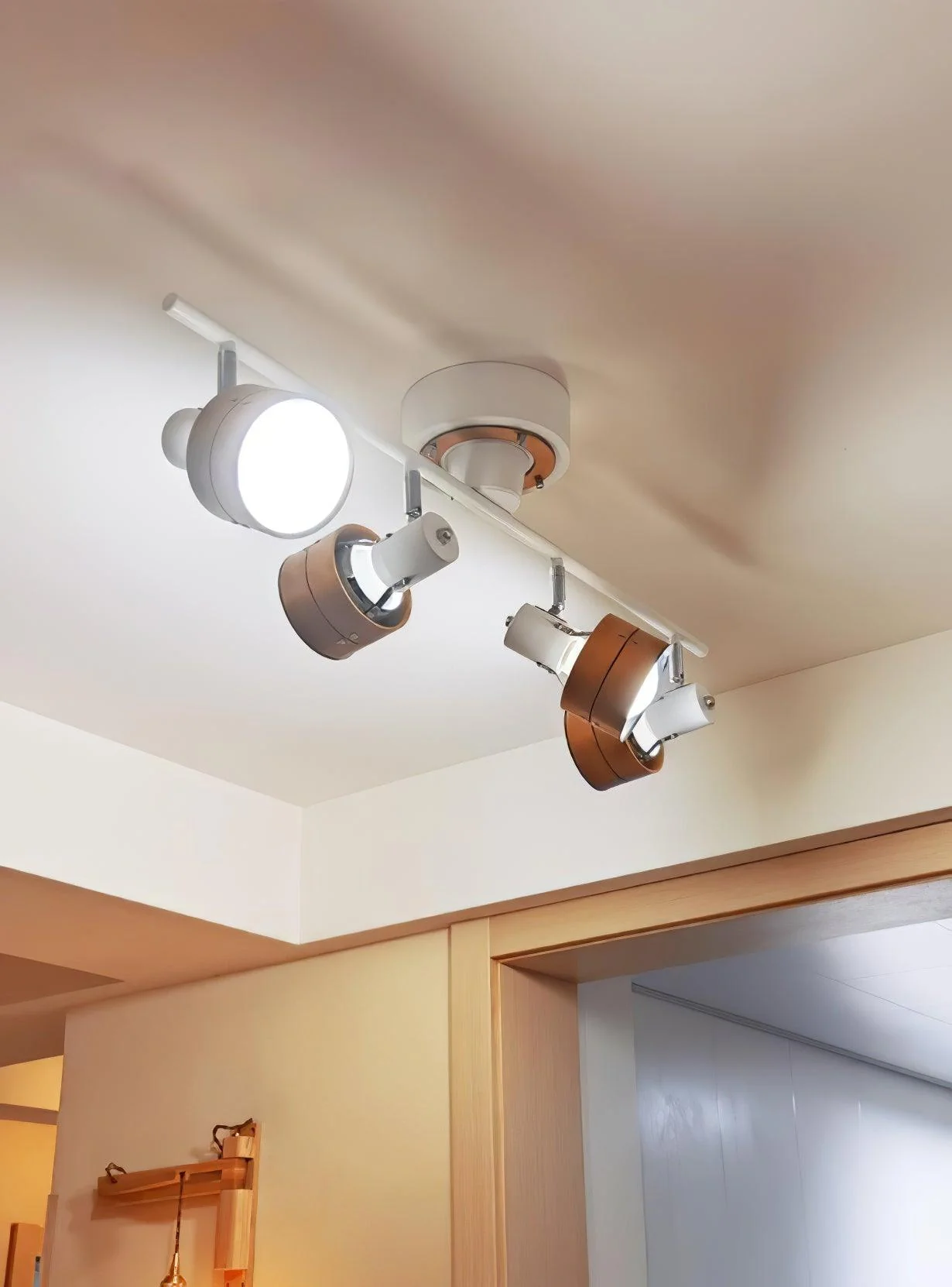 Wooden Adjustable Spot Ceiling Lamp - Image 31