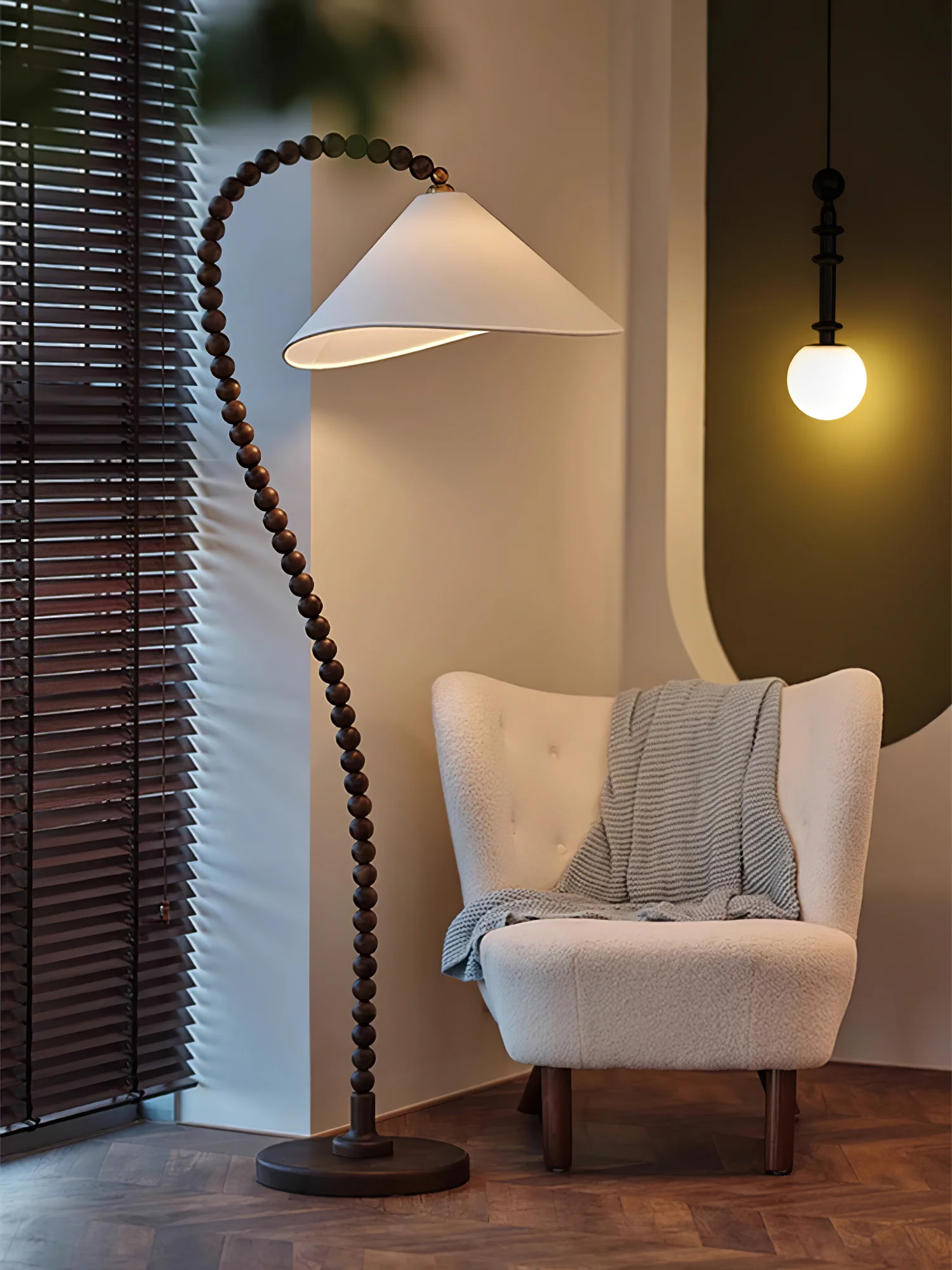 Wooden Bead Floor Lamp - Image 20