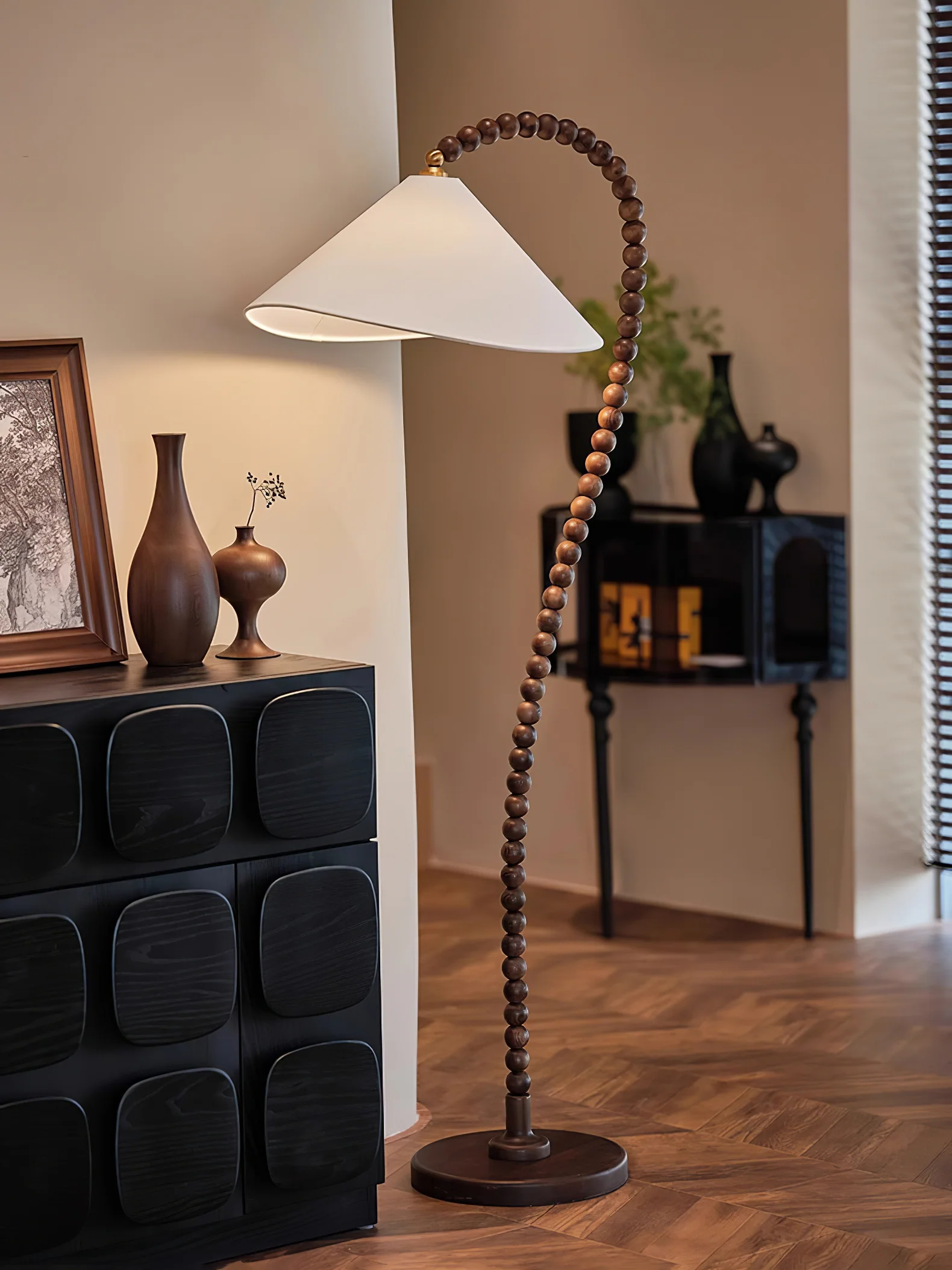 Wooden Bead Floor Lamp - Image 30