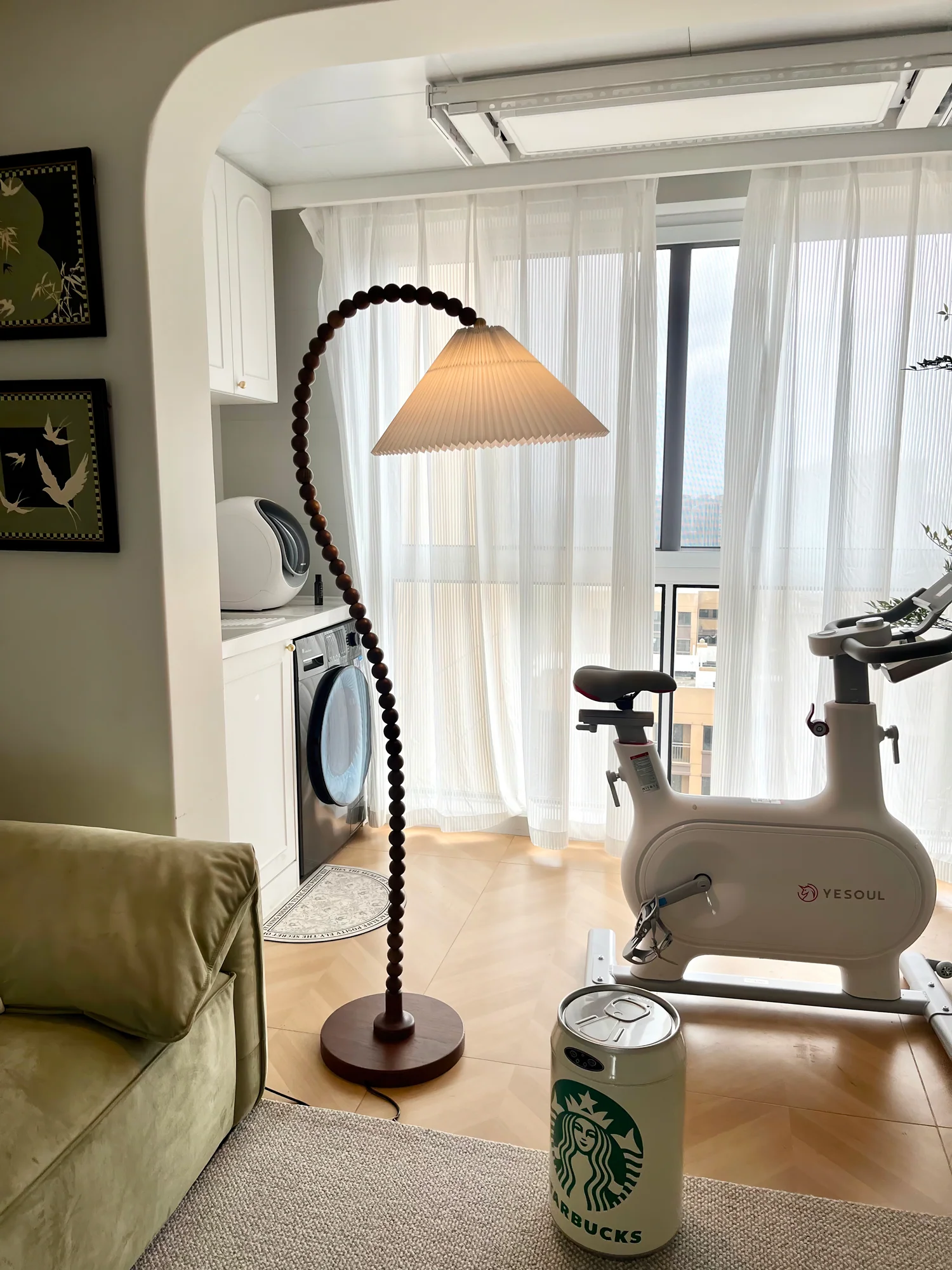 Wooden Bead Floor Lamp - Image 41