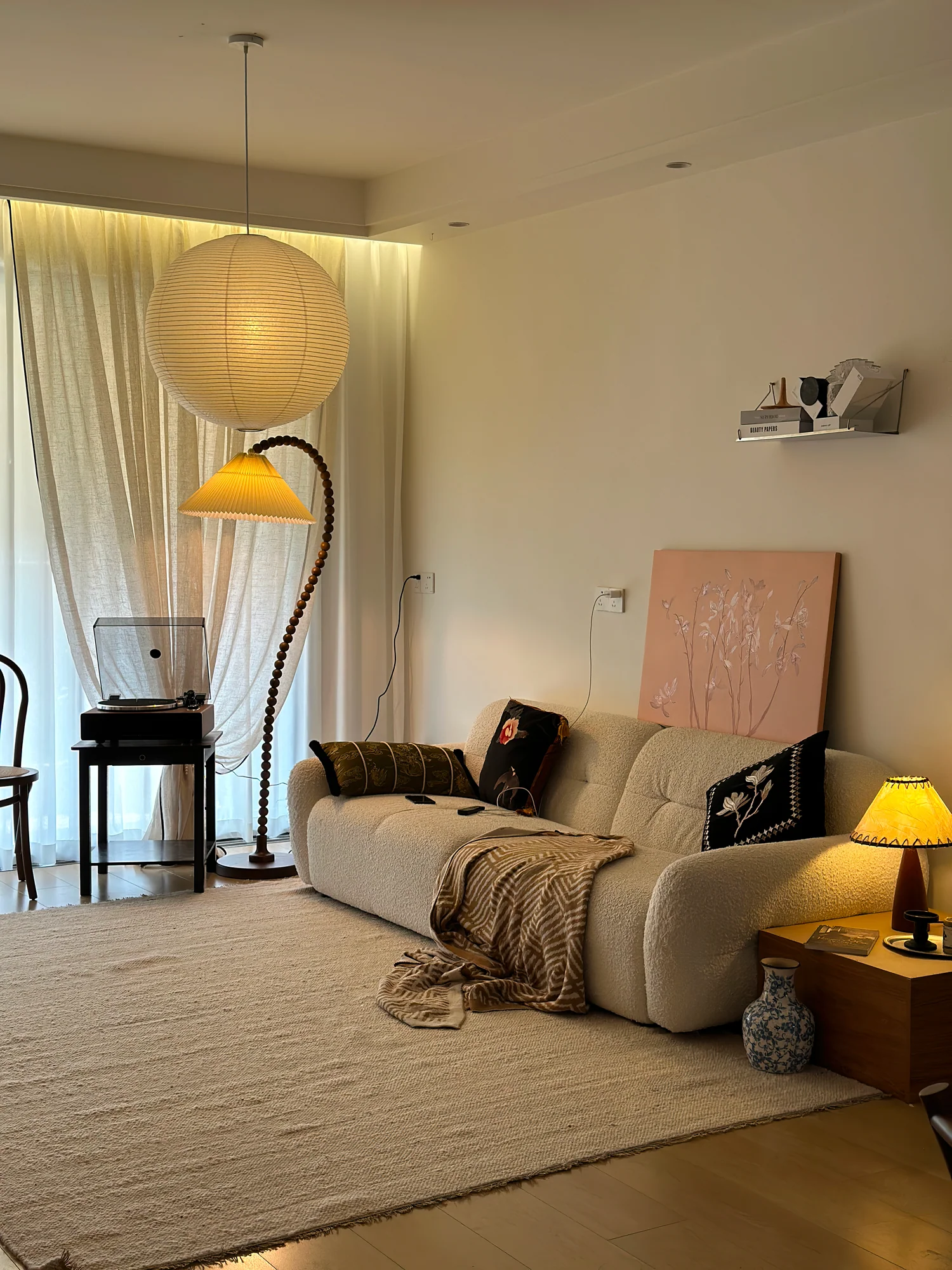 Wooden Bead Floor Lamp - Image 44
