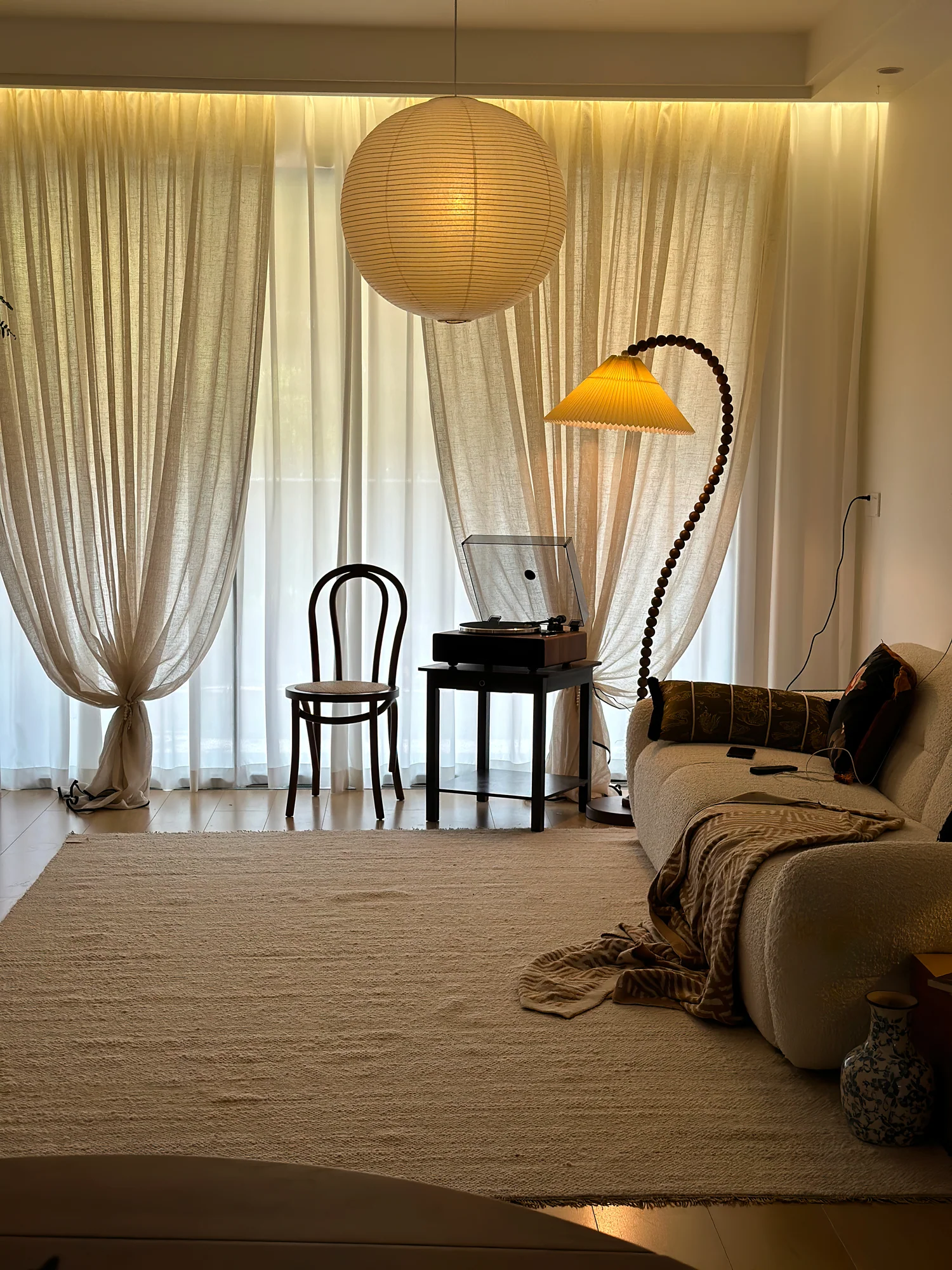 Wooden Bead Floor Lamp - Image 46