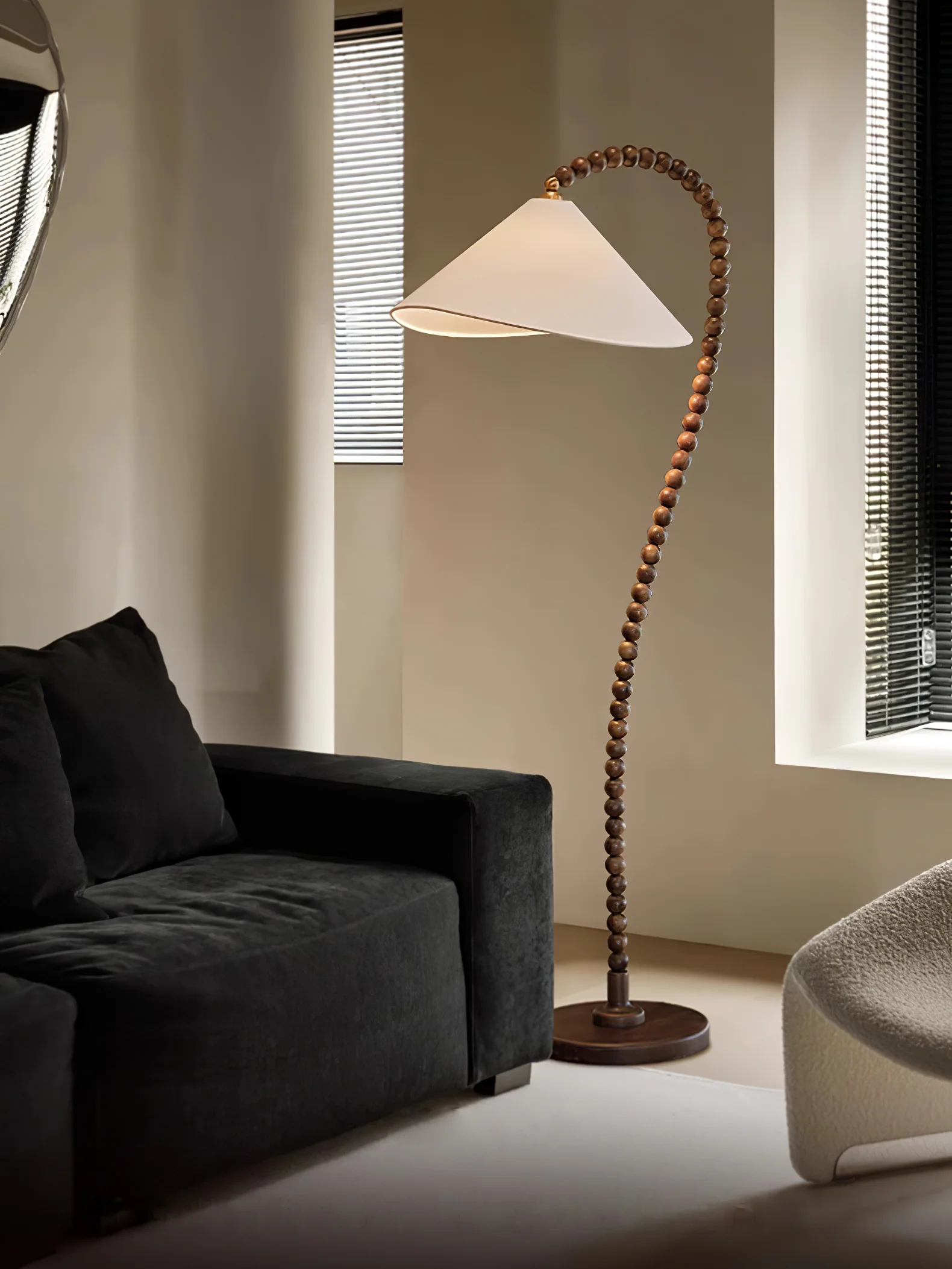 Wooden Bead Floor Lamp - Image 49