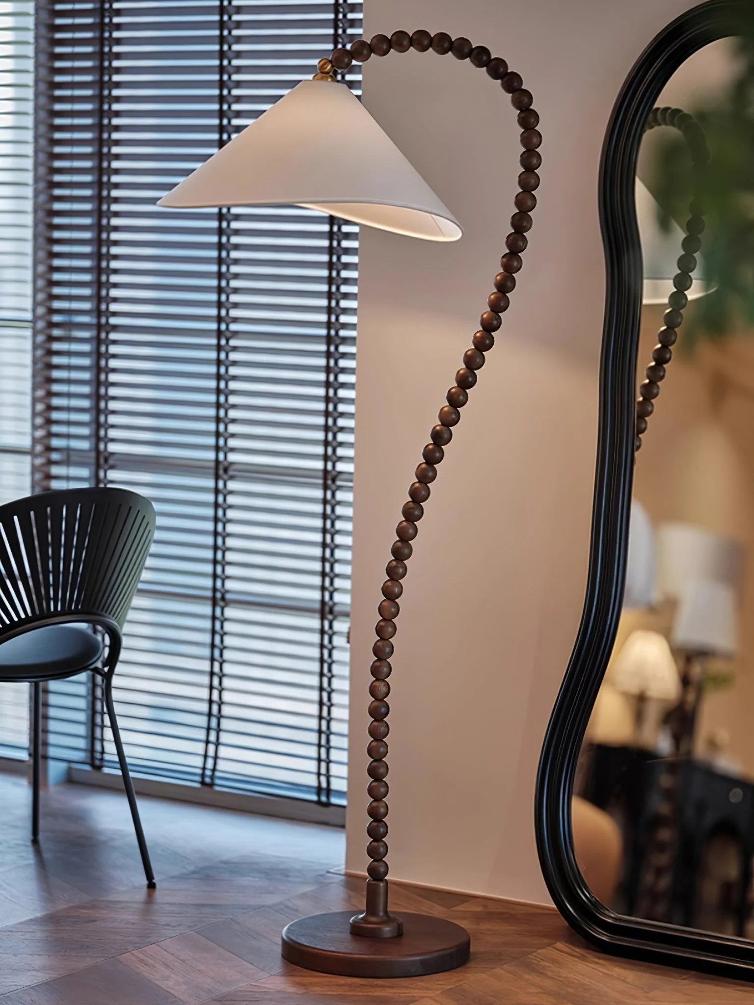 Wooden Bead Floor Lamp - Image 5
