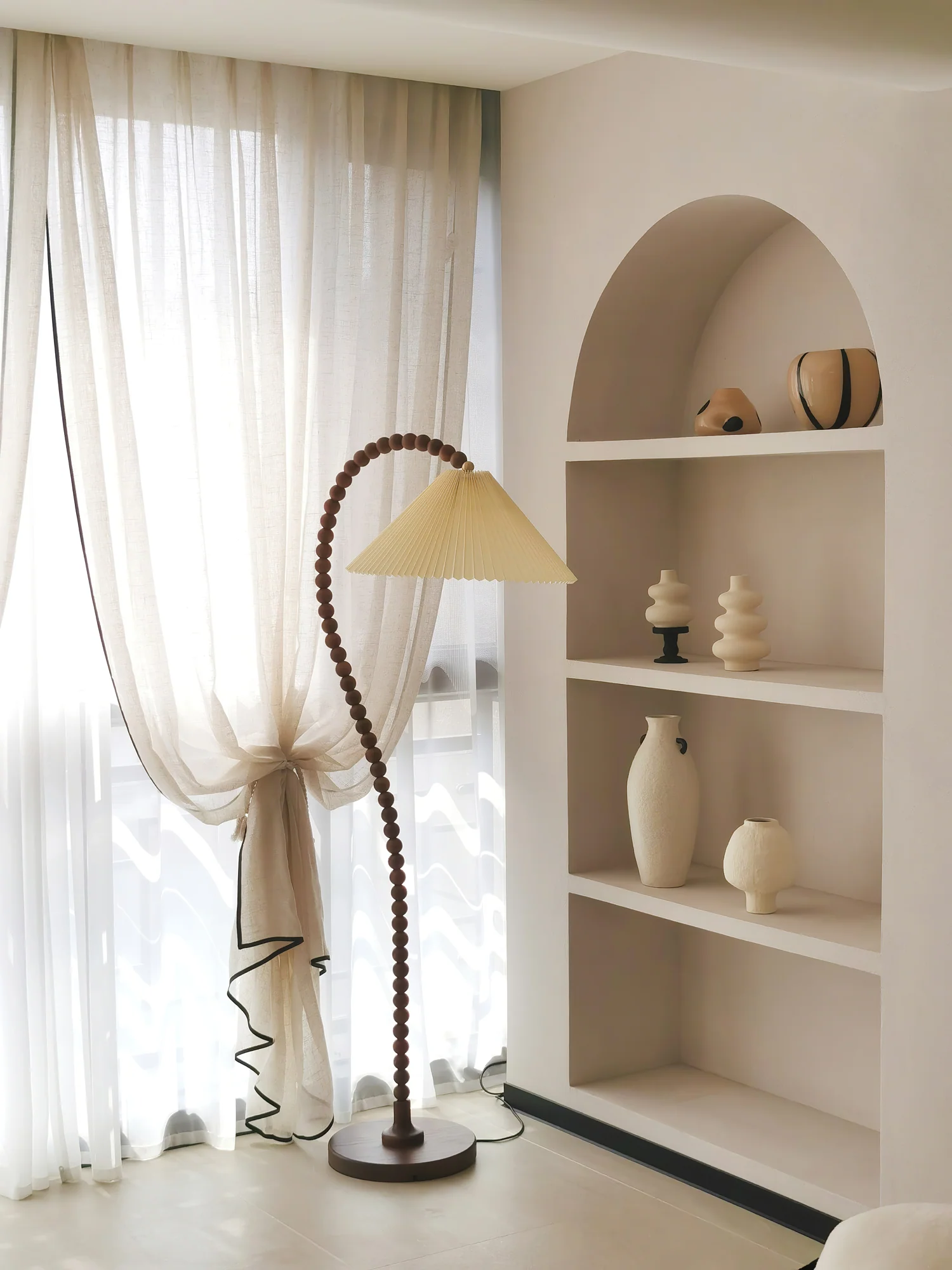 Wooden Bead Floor Lamp - Image 50