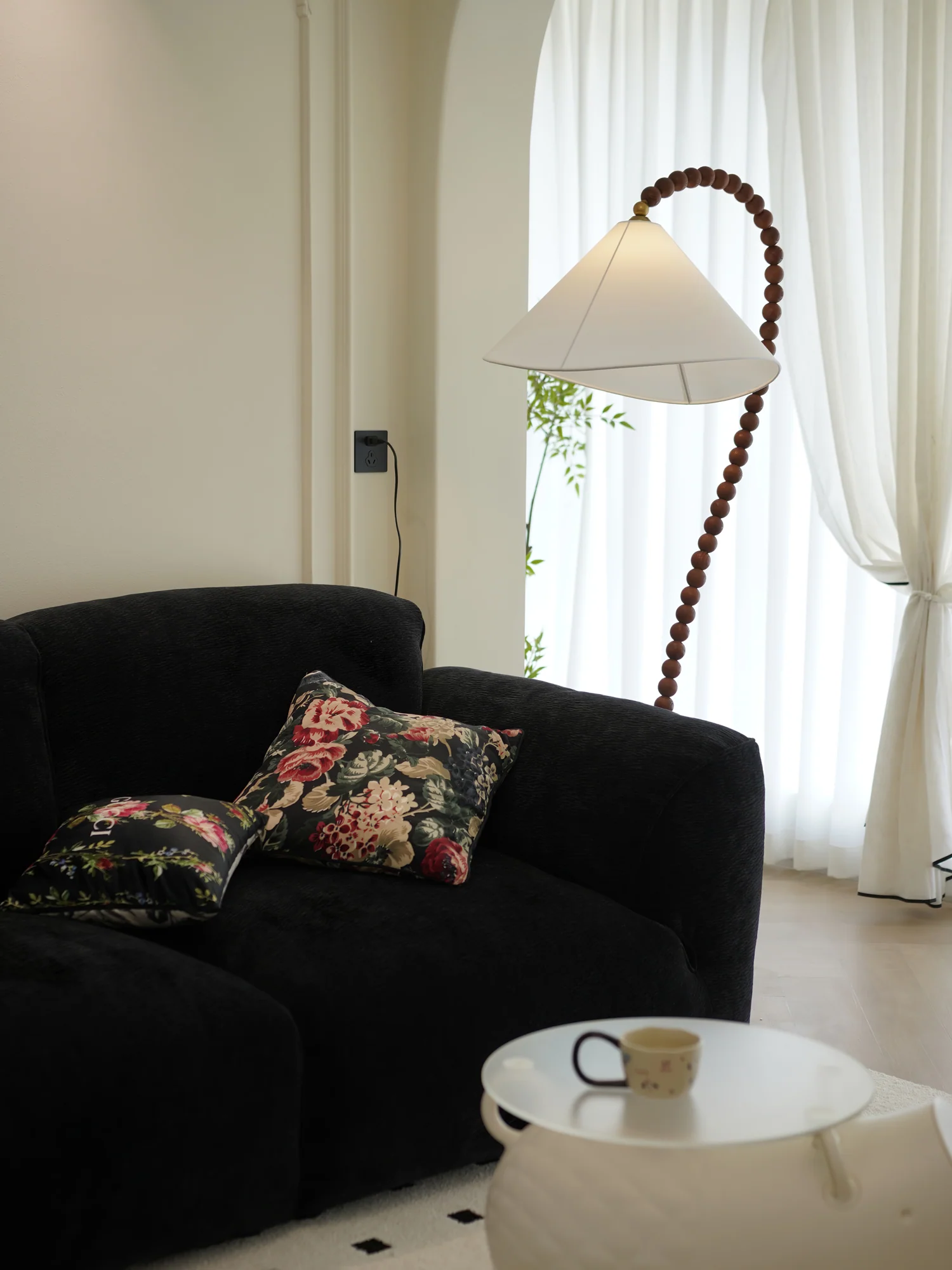 Wooden Bead Floor Lamp - Image 53