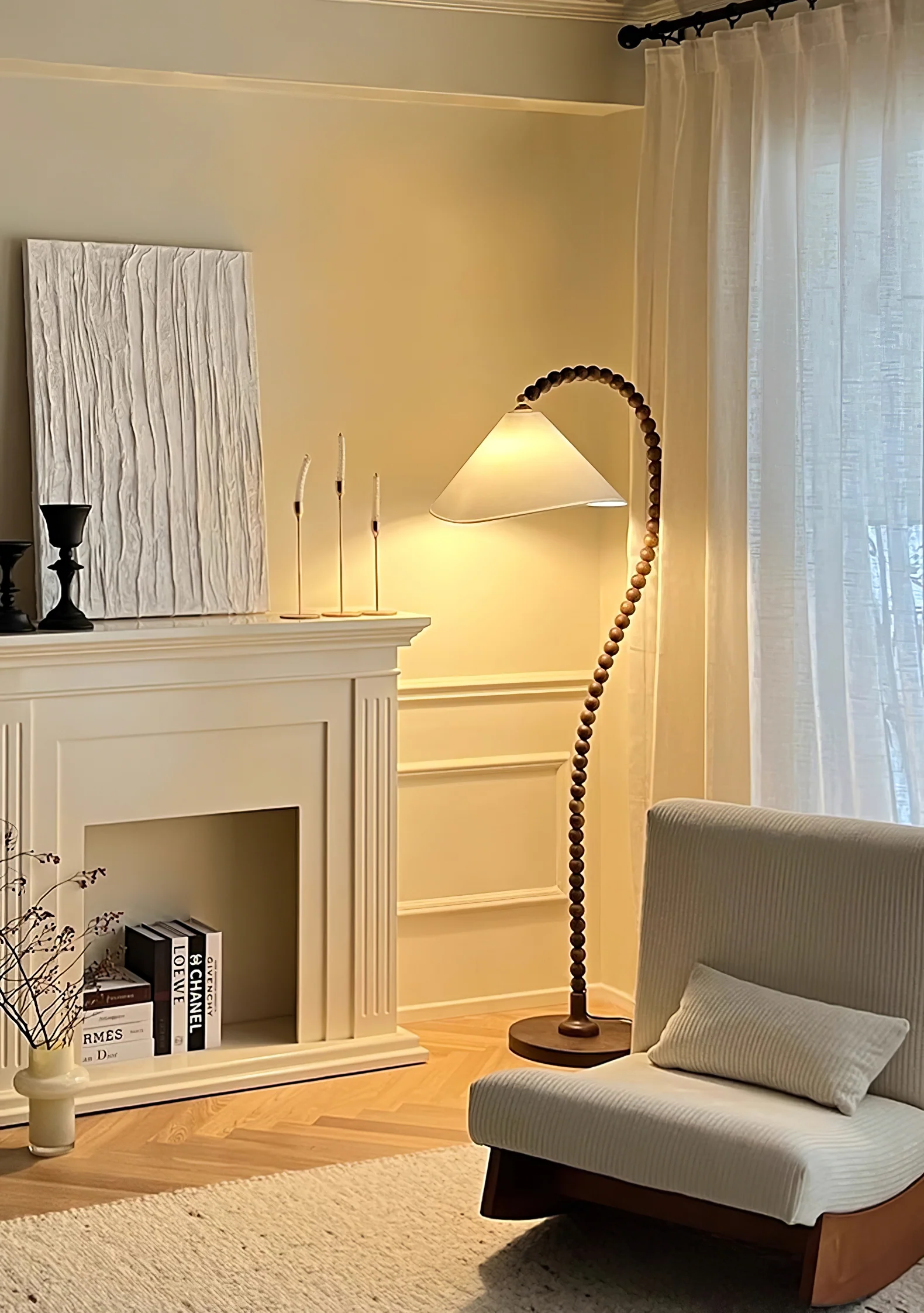 Wooden Bead Floor Lamp - Image 55
