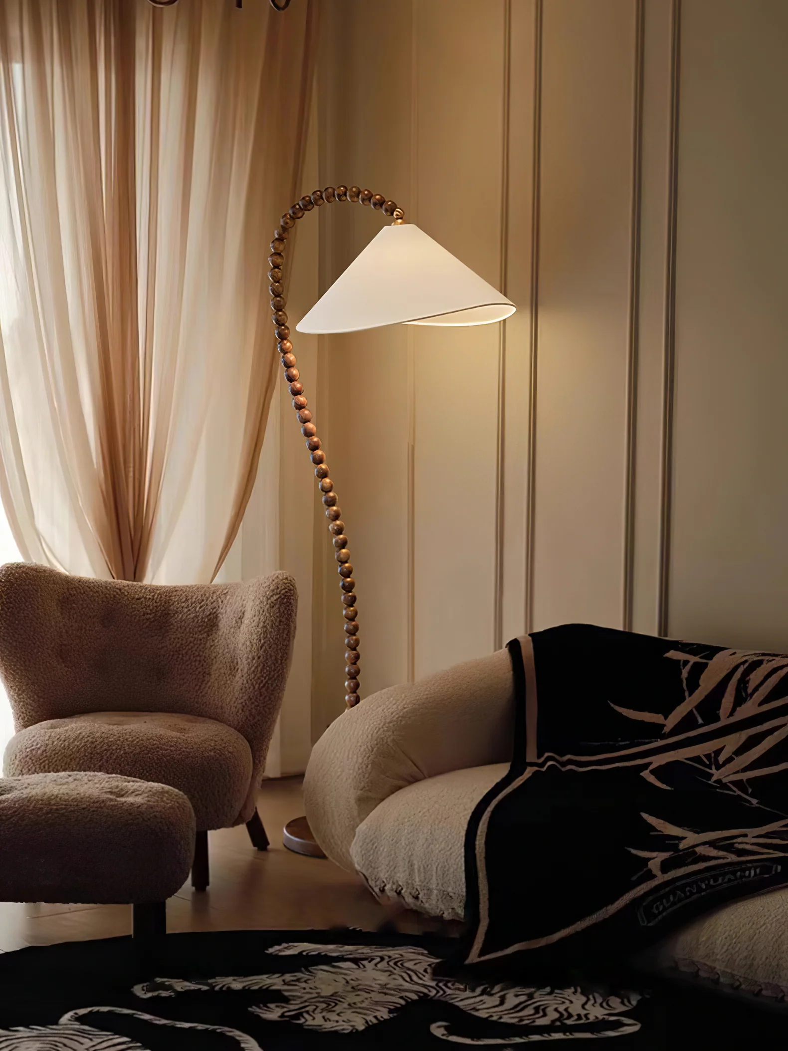 Wooden Bead Floor Lamp - Image 58