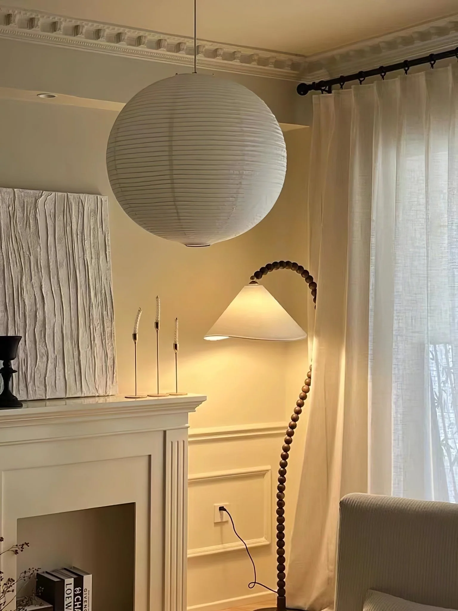 Wooden Bead Floor Lamp - Image 8