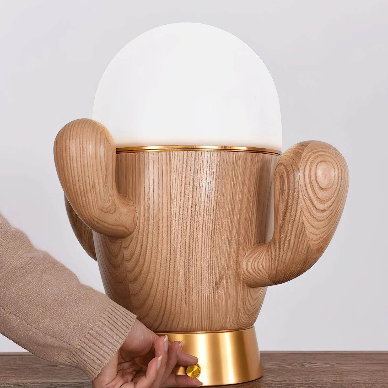 Wooden Cactus Table Lamp - Image 13