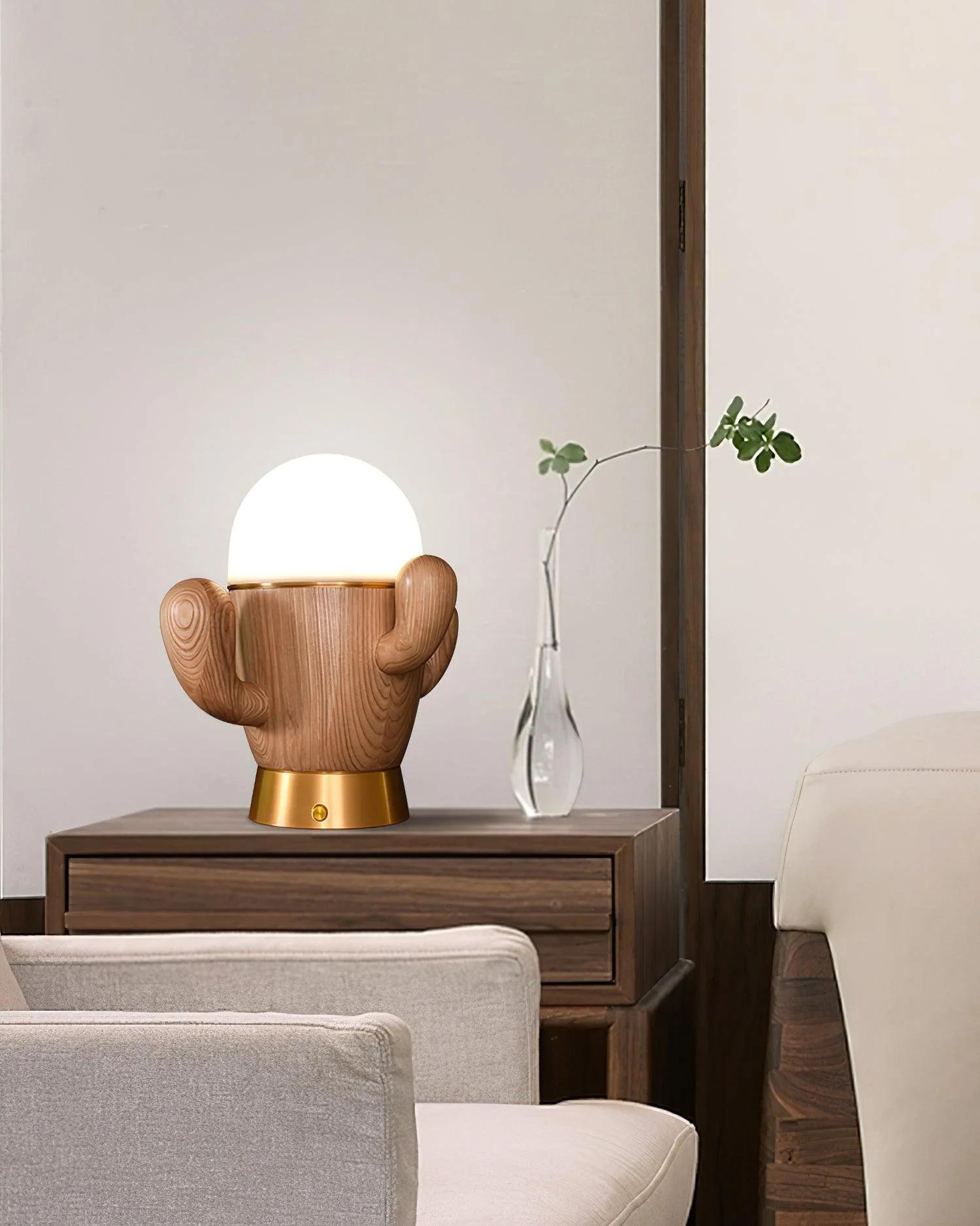 Wooden Cactus Table Lamp - Image 8