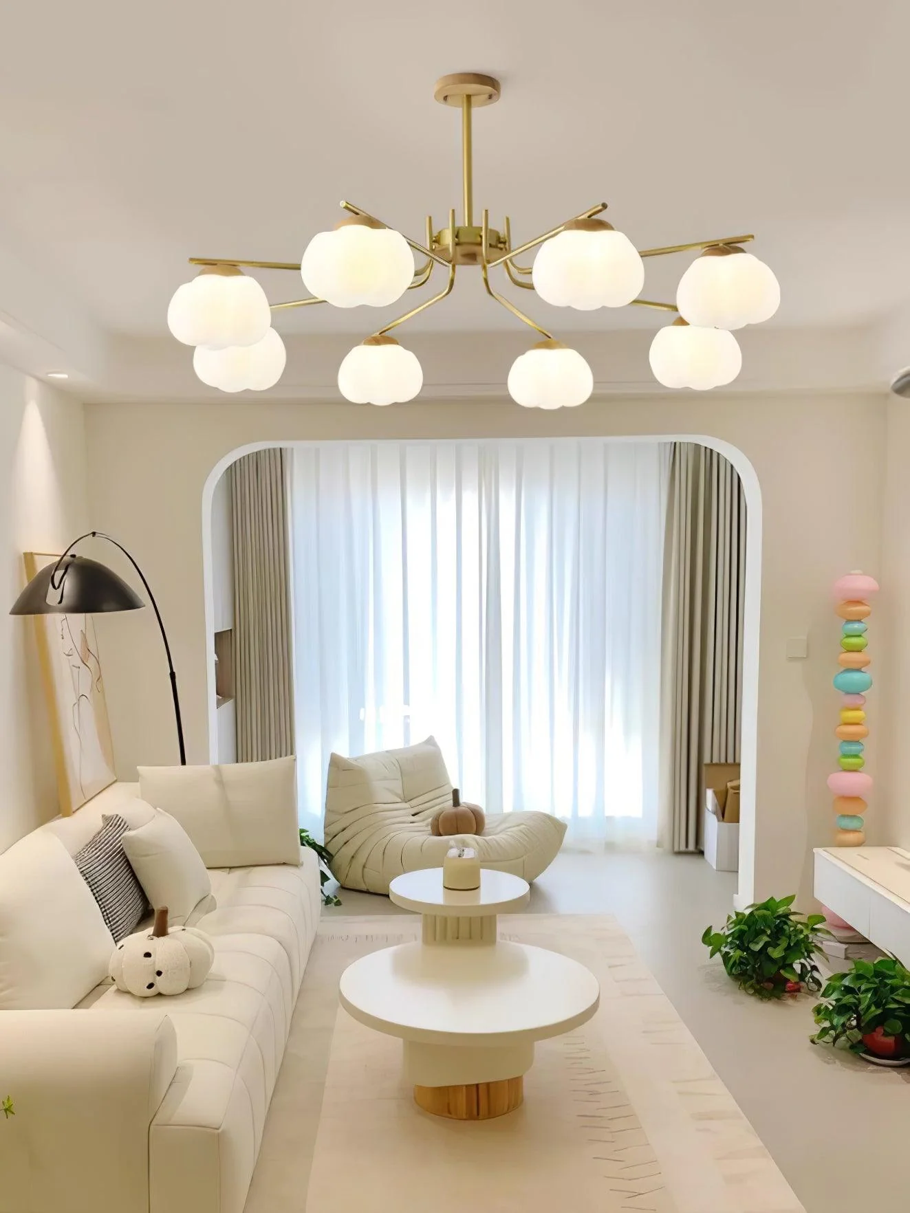Plastic Cotton Balls Chandelier - Image 23