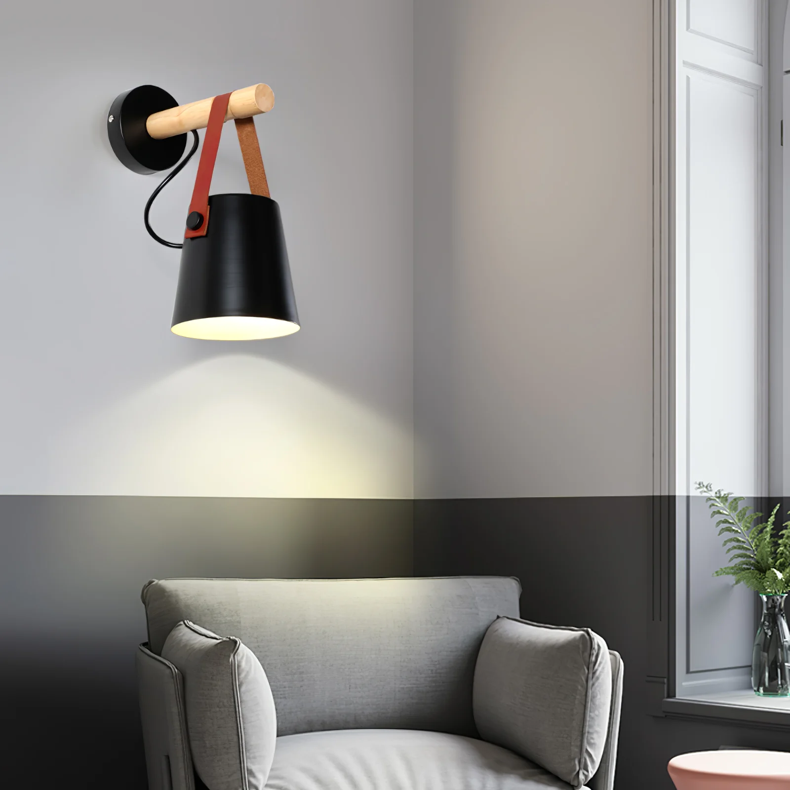 Wooden Conical Wall Light - Image 3