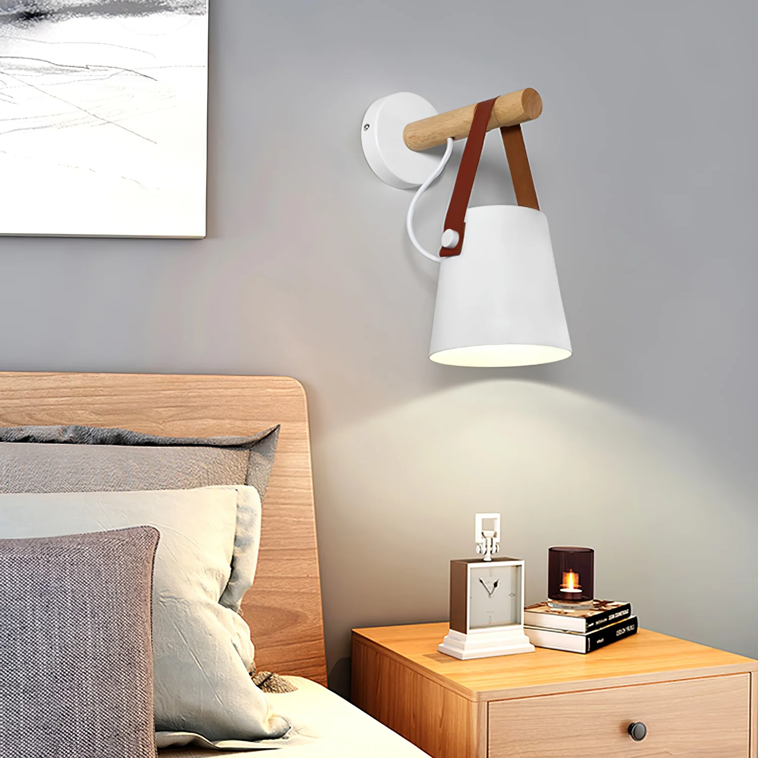 Wooden Conical Wall Light - Image 6