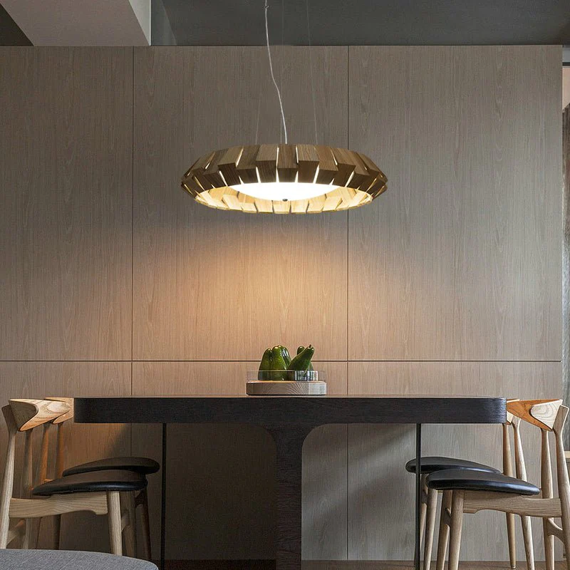 Wooden Patchwork Ring Chandelier - Image 12