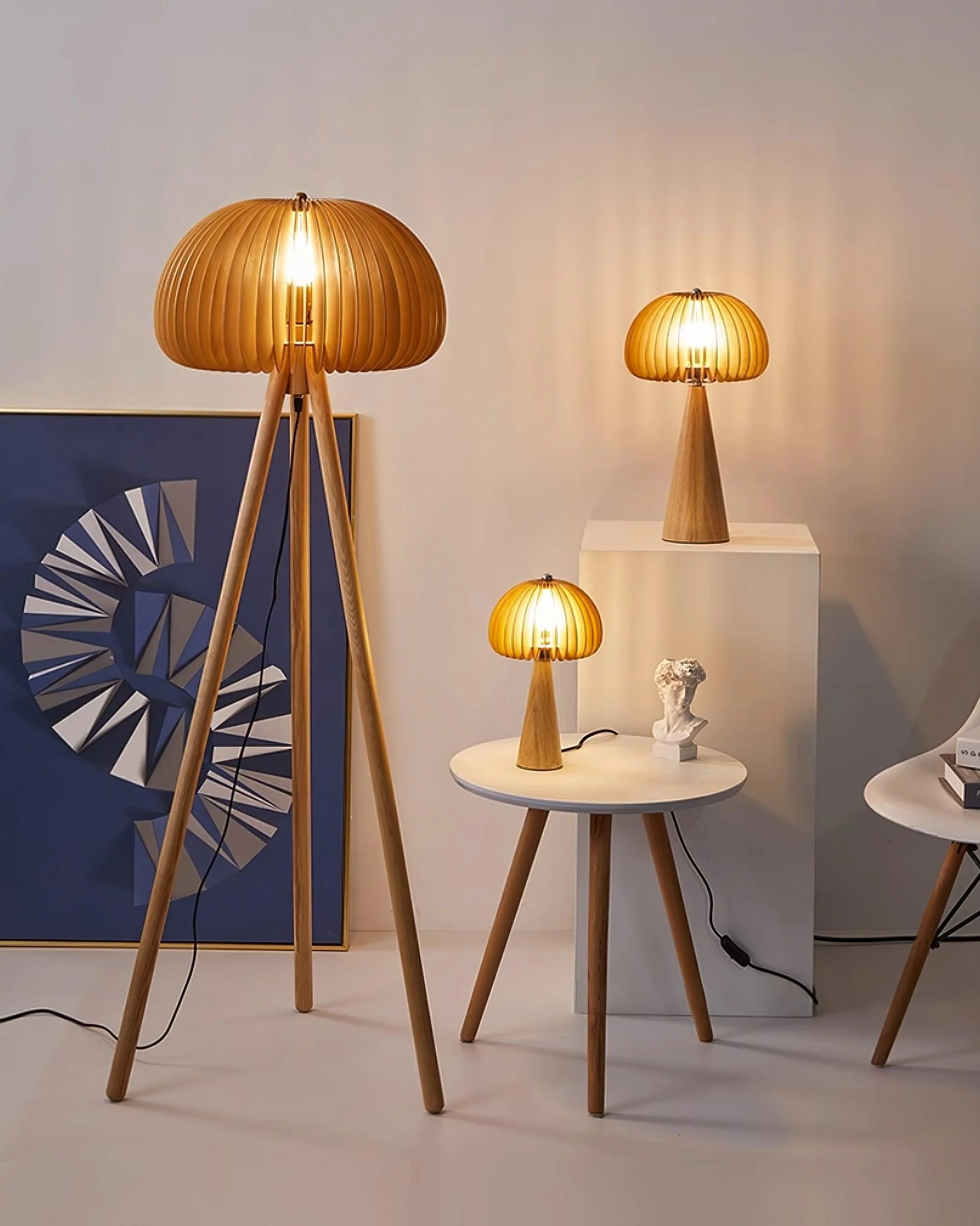 Wooden Pumpkin Floor Lamp - Image 14