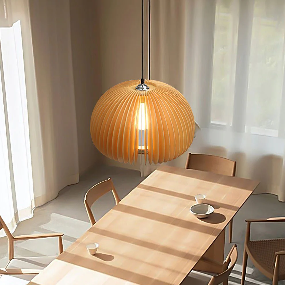Wooden Pumpkin Pendant Lamp - Image 8