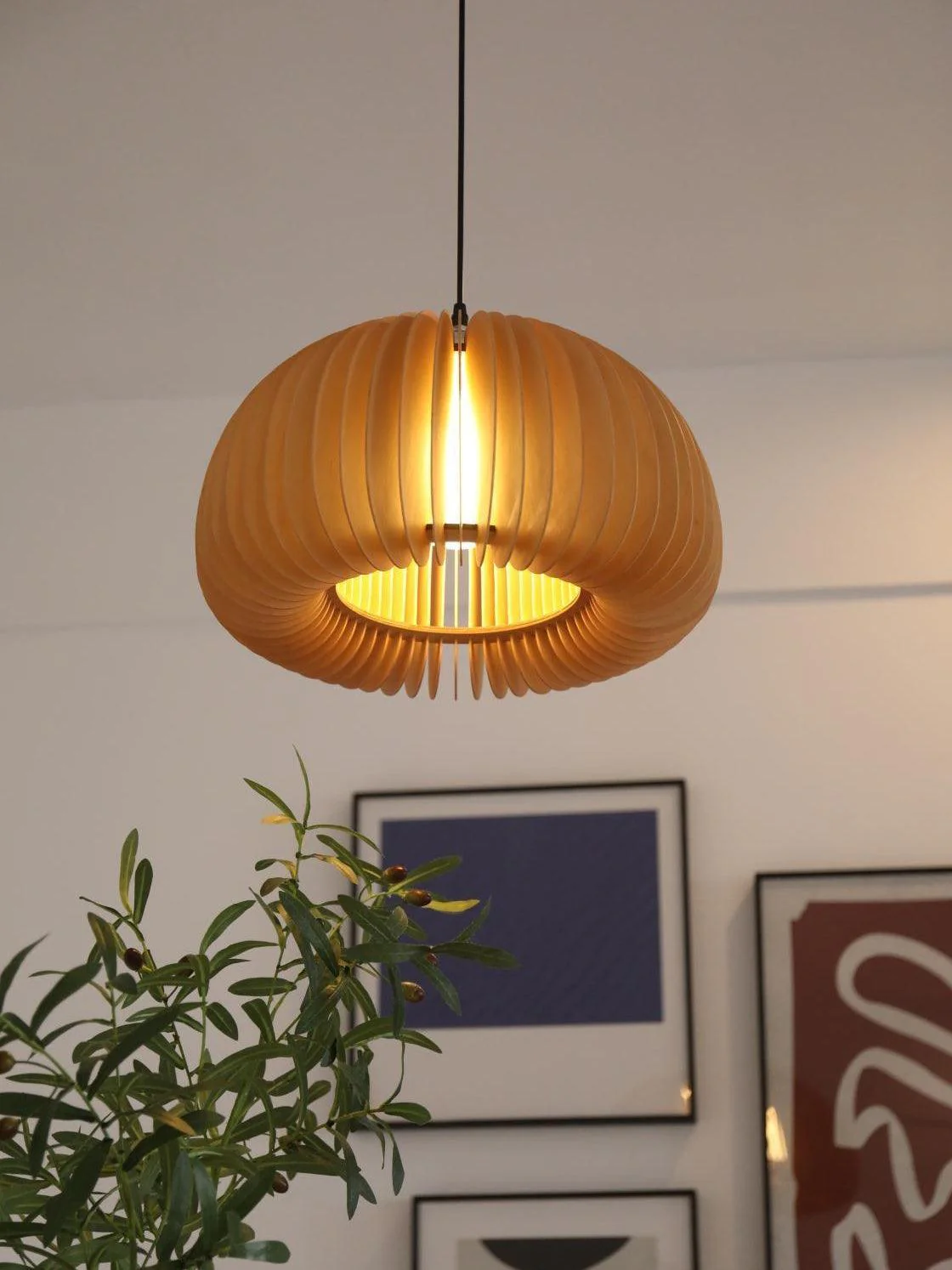 Wooden Pumpkin Swag Lights - Image 16