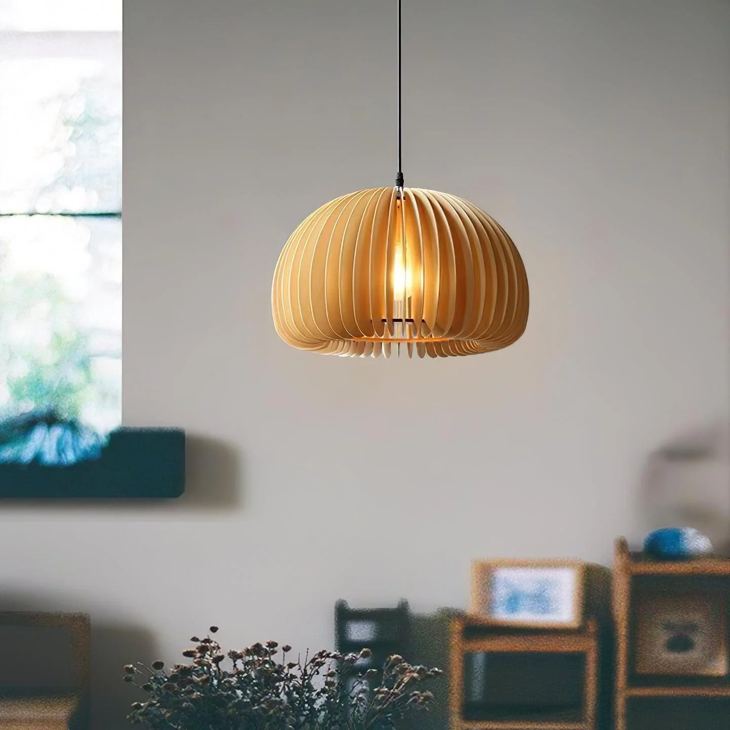 Wooden Pumpkin Swag Lights - Image 7