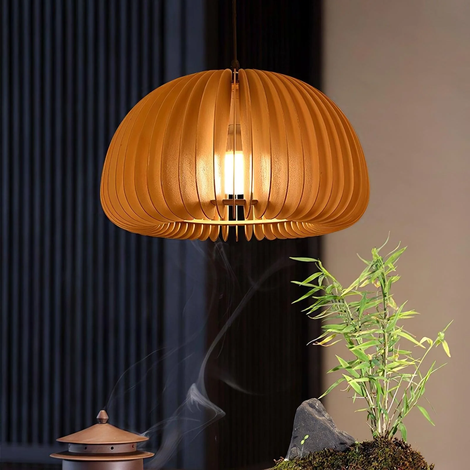 Wooden Pumpkin Swag Lights - Image 8