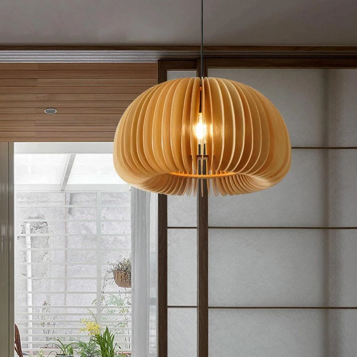 Wooden Pumpkin Swag Lights - Image 9