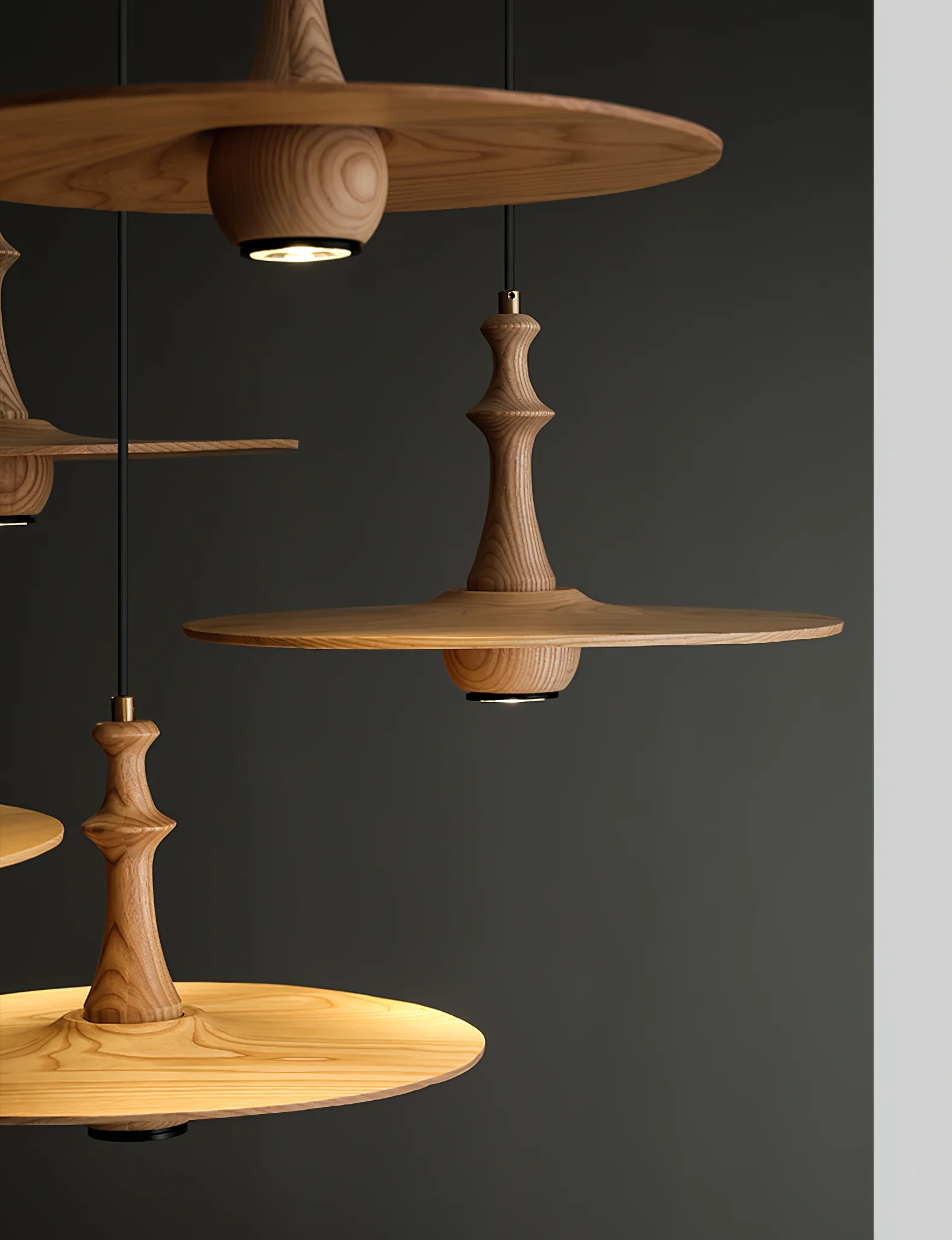 Wooden Spin Pendant Light - Image 11