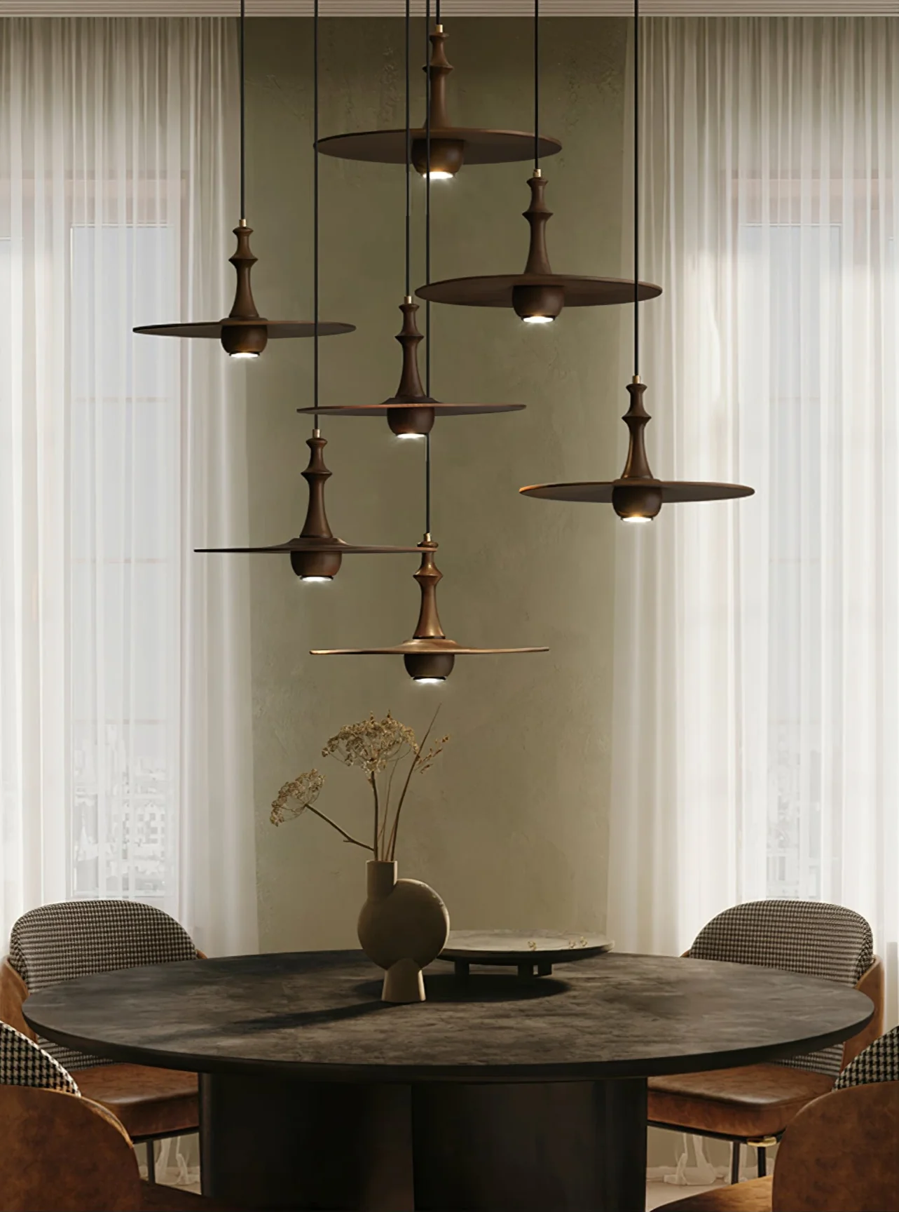 Wooden Spin Pendant Light - Image 16